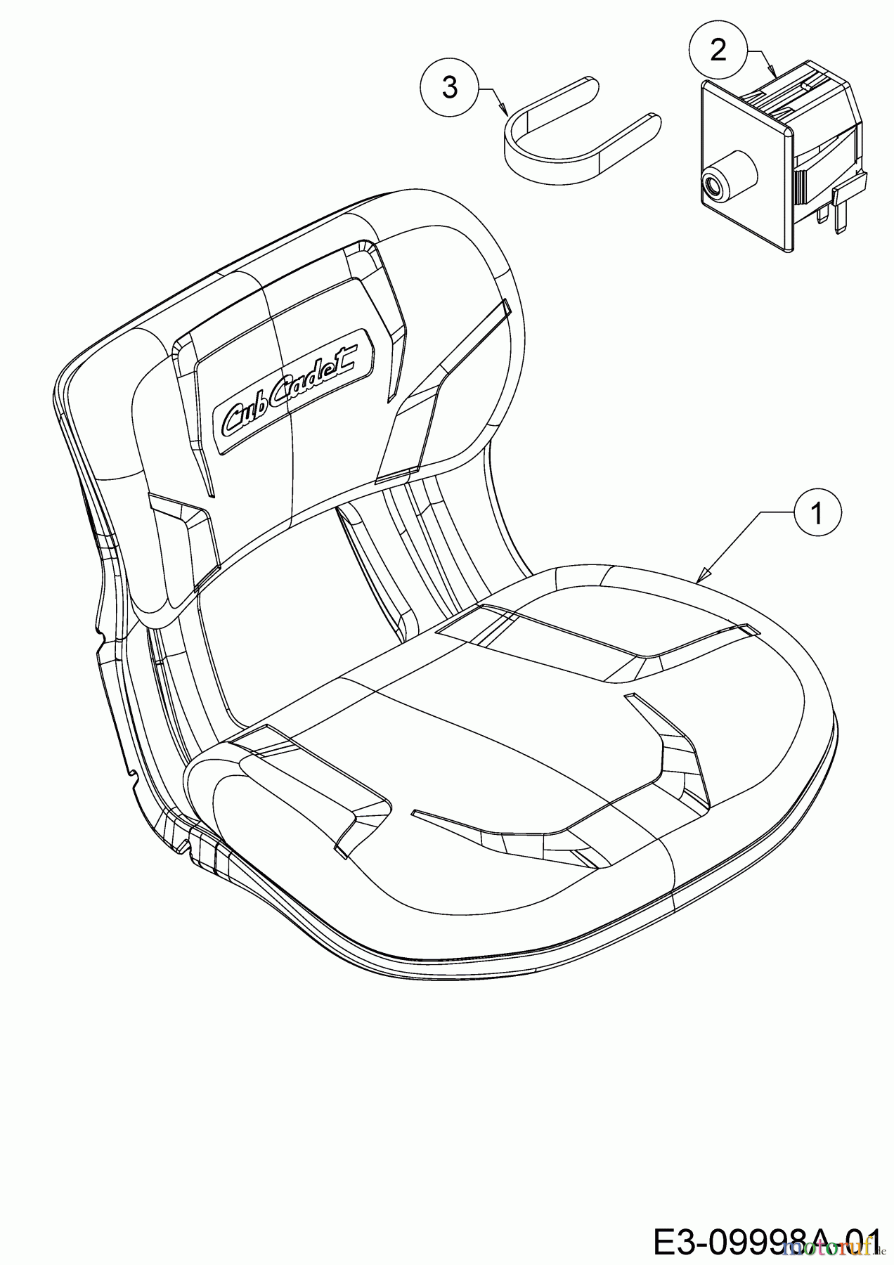  Cub Cadet Rasentraktoren XT1 OS107 13A8A1CS603  (2019) Sitz