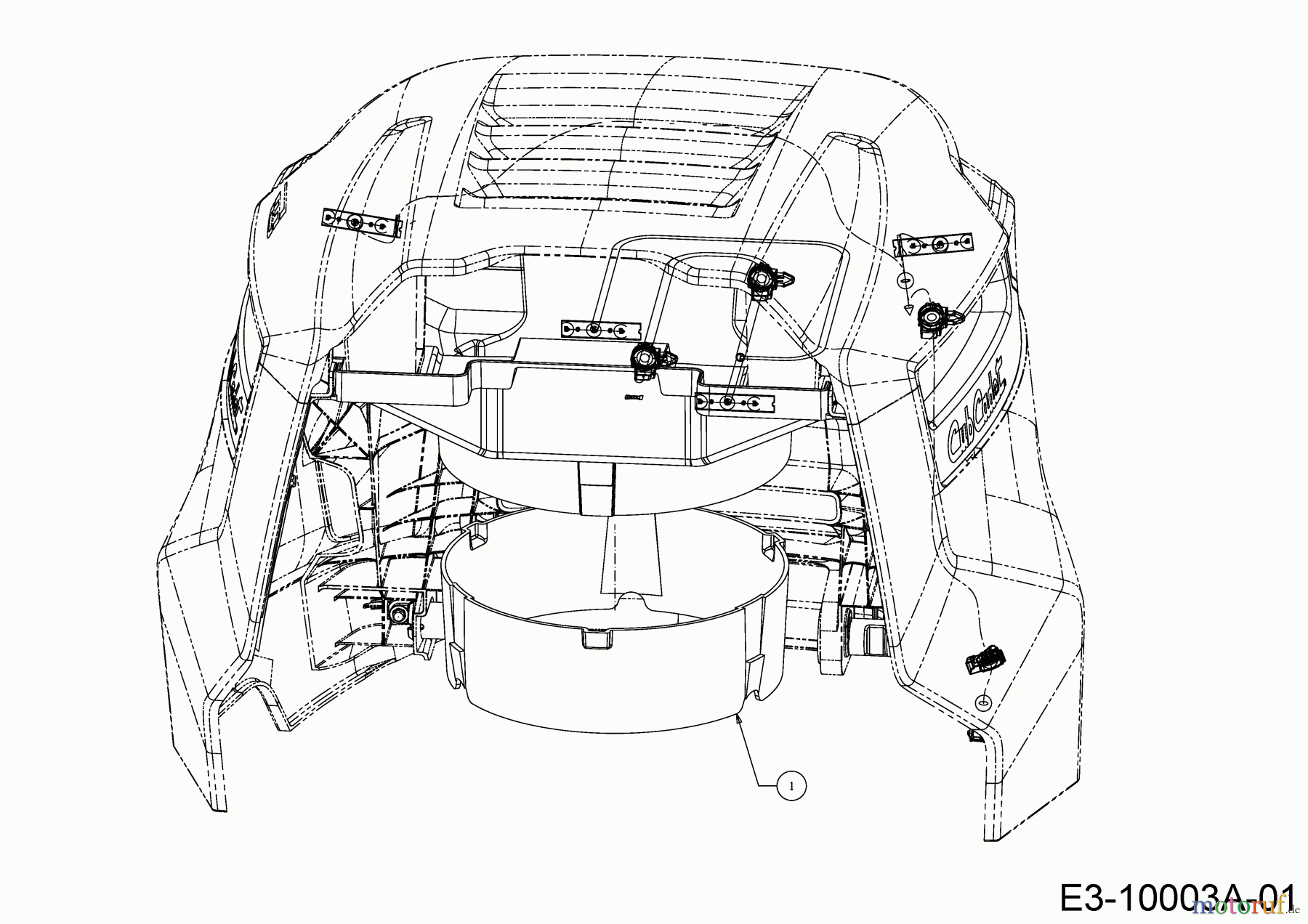  Cub Cadet Rasentraktoren XT1 OR106 13B8A1CR603  (2020) Luftführung