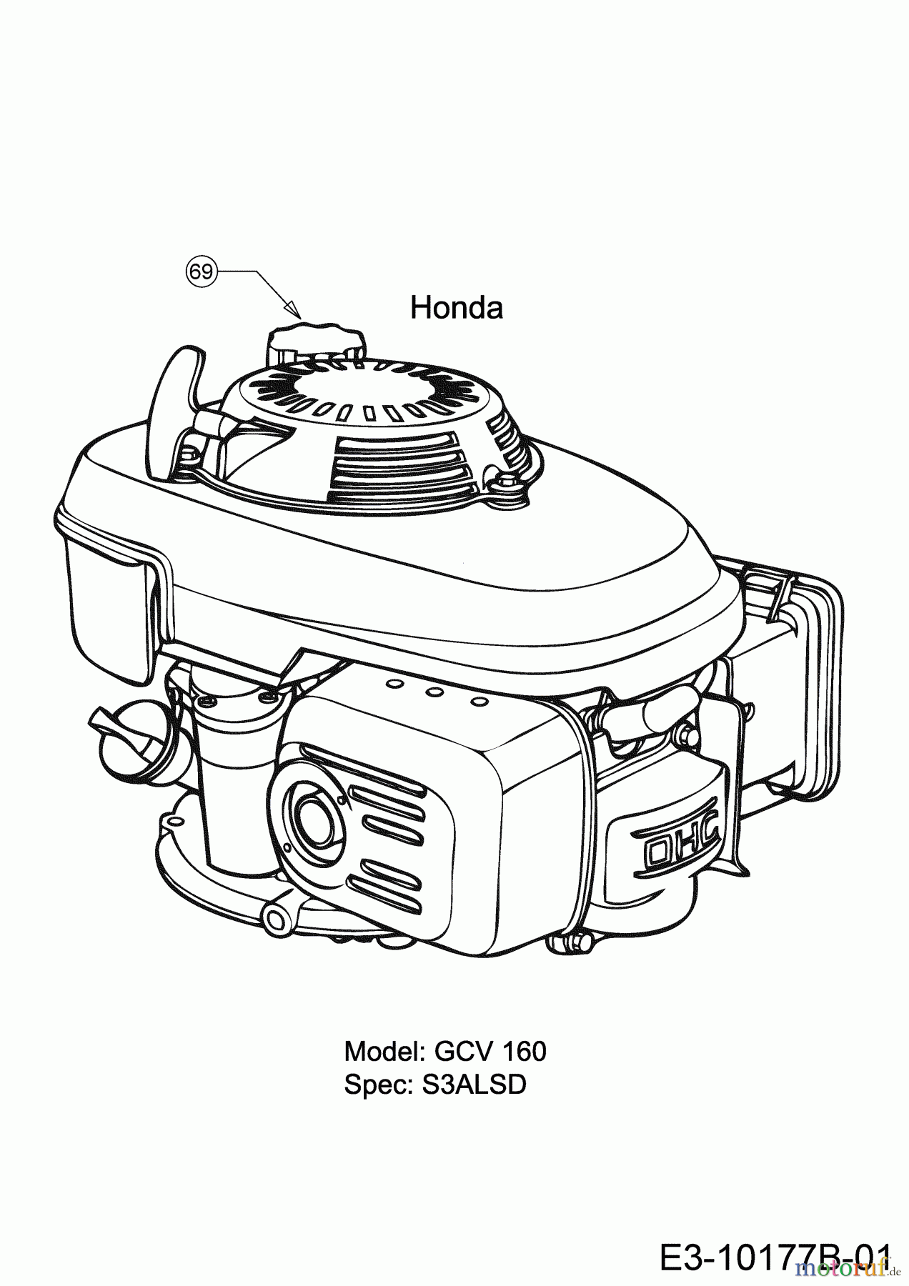  Cub Cadet Motormäher mit Antrieb XM2 DR46S 12ABYADQ603 (2020) Motor Honda