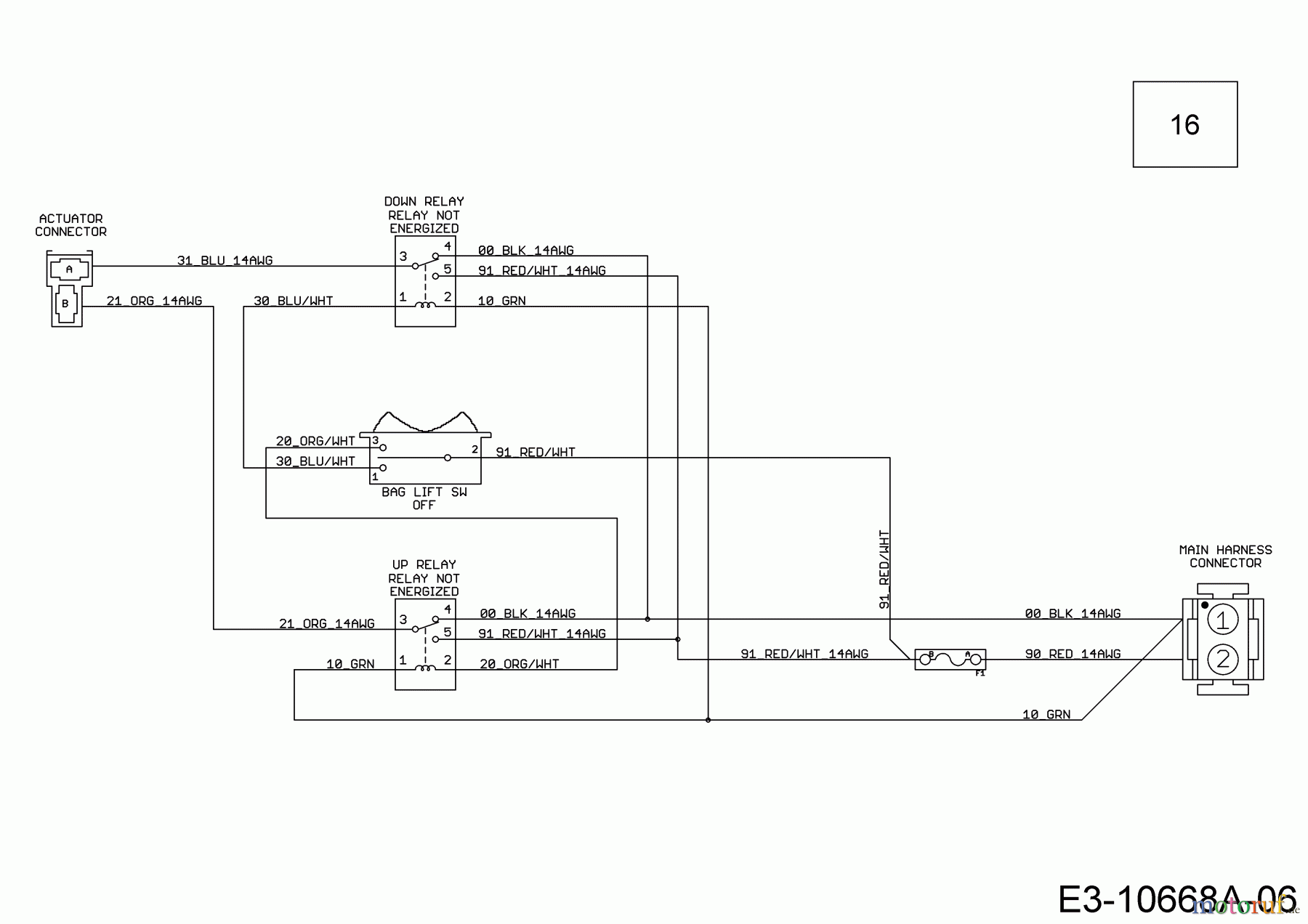  Cub Cadet Rasentraktoren XT2 PR106IE 13BZA1CR603  (2019) Schaltplan elektrische Korbentleerung