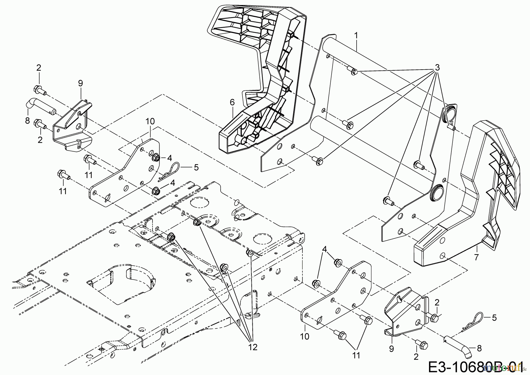  Cub Cadet Gartentraktoren XT3 QS137 14CIA5CA603  (2020) Stoßstange ab 23/07/2018