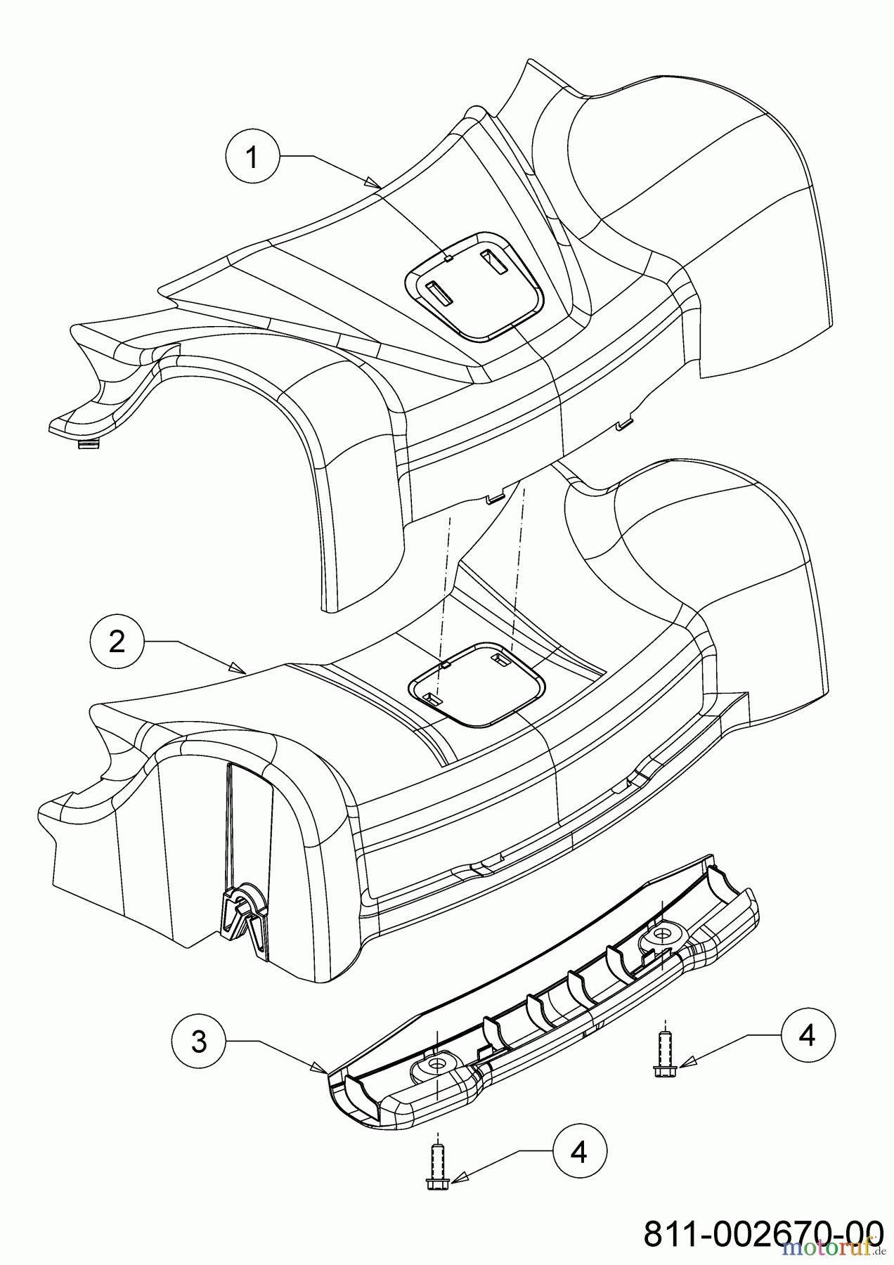  Cub Cadet Motormäher mit Antrieb LM3 ER53ES 12ACPV9B603 (2018) Abdeckung Vorderachse