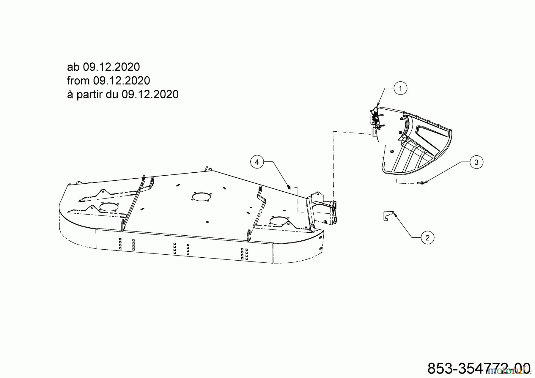  Cub Cadet Zero Turn XZ7 L122 ULTIMA 47AIAAA6603 (2022) Deflektor