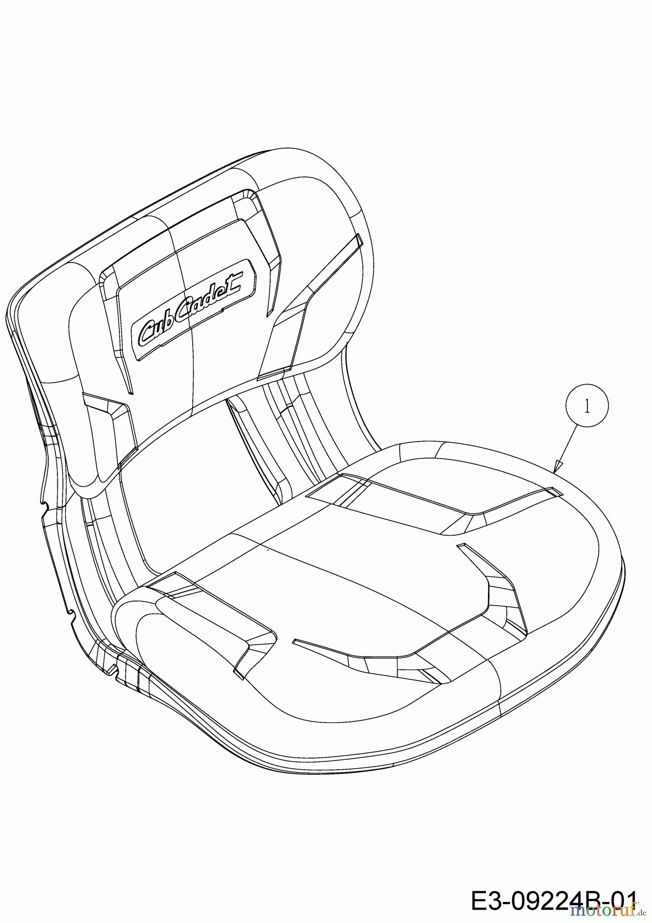  Cub Cadet Rasentraktoren XT2 PR106I 13BZA1CR603  (2018) Sitz