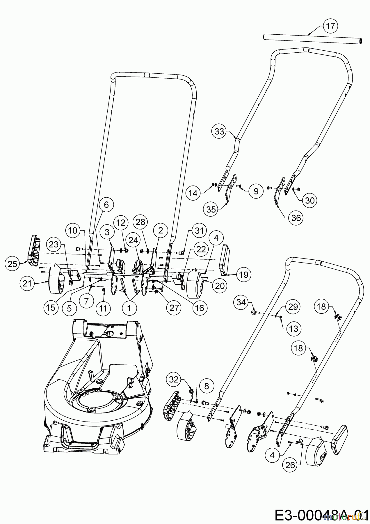  Wolf-Garten Motormäher mit Antrieb Expert 46 B S 12A-YA5L650  (2020) Holm