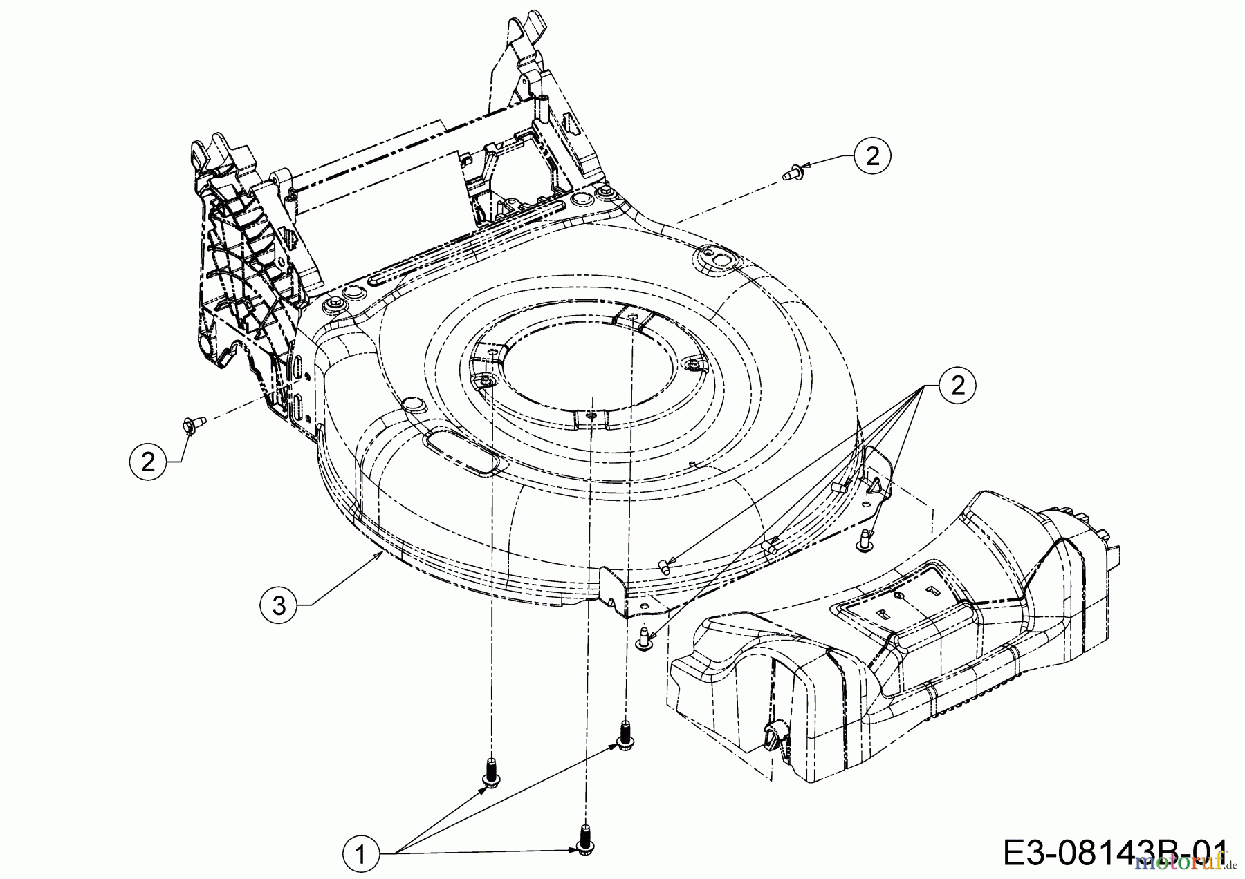  Wolf-Garten Motormäher mit Antrieb ST 4600 AHWES 12BETRS7650  (2019) Mähwerksgehäuse