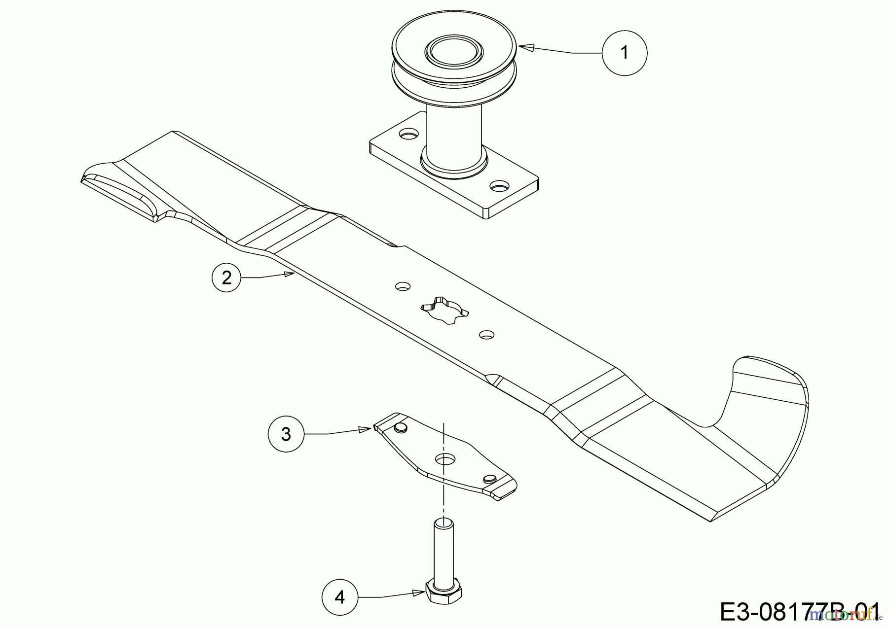  Wolf-Garten Motormäher mit Antrieb A 4600 ATHW 12A-TSSC650  (2020) Messer, Messeraufnahme