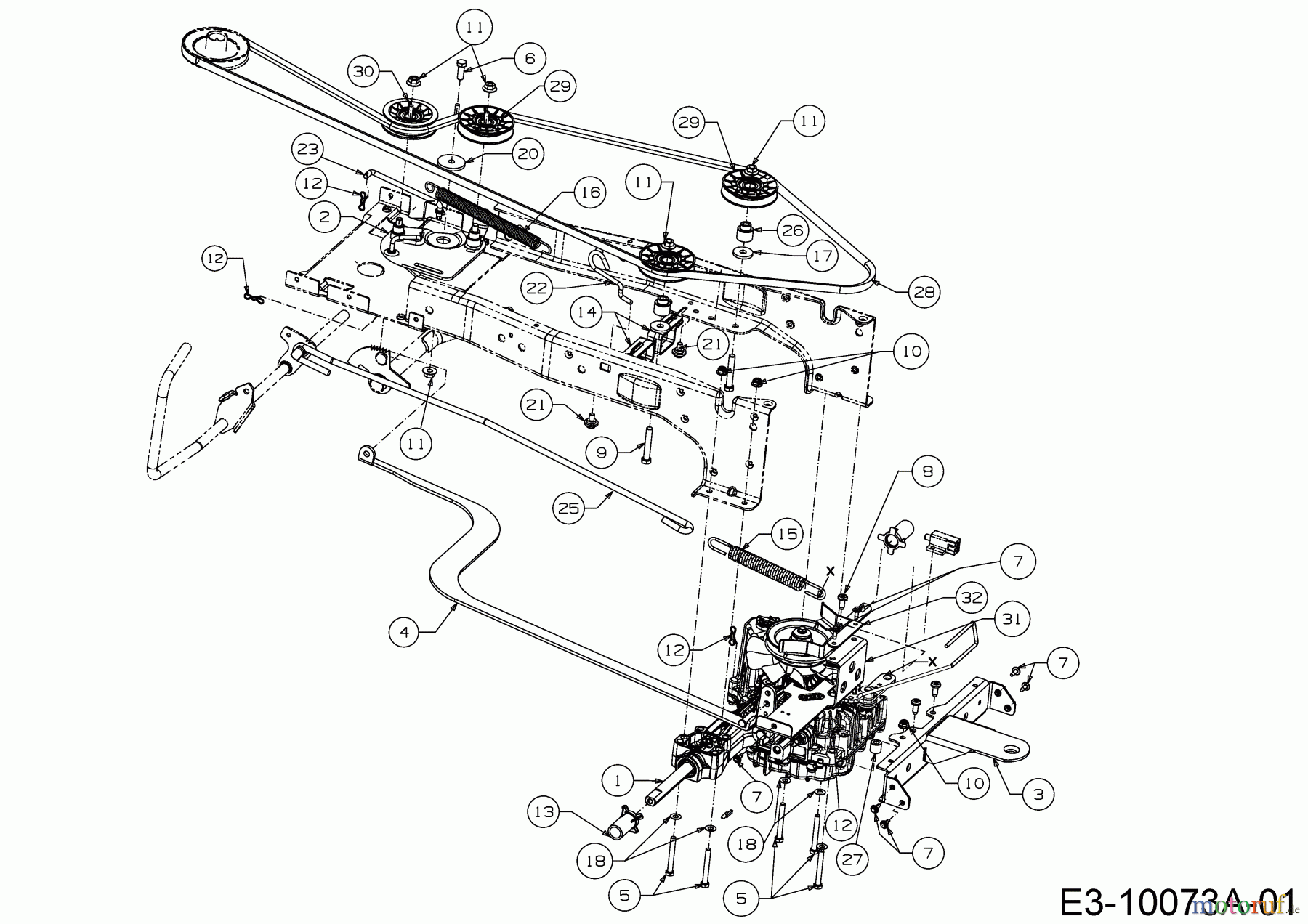  Wolf-Garten Rasentraktoren GLTT 180.106 H 13BTA1VR650  (2017) Fahrantrieb