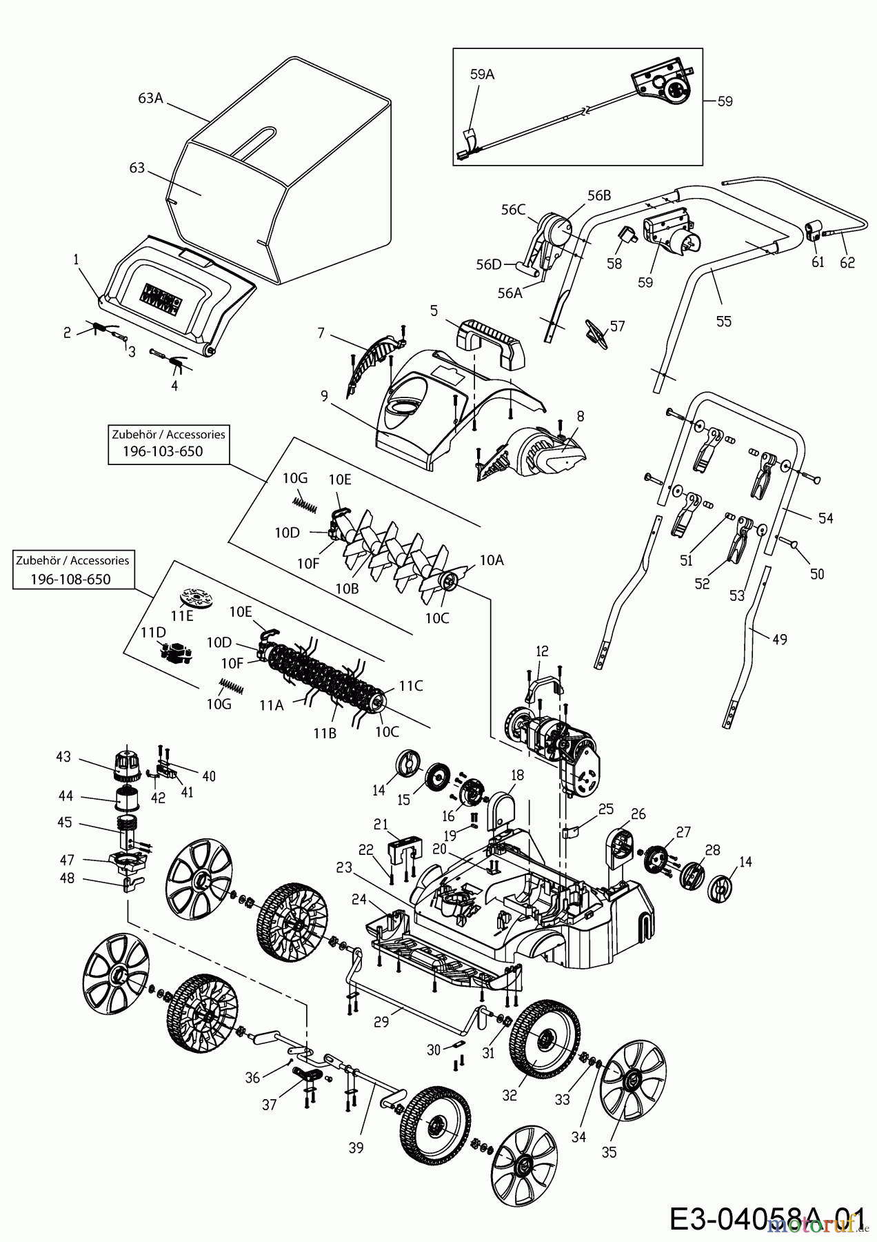  Wolf-Garten Elektrovertikutierer VA 378 E 16CFFHPA650 (2023) Grundgerät