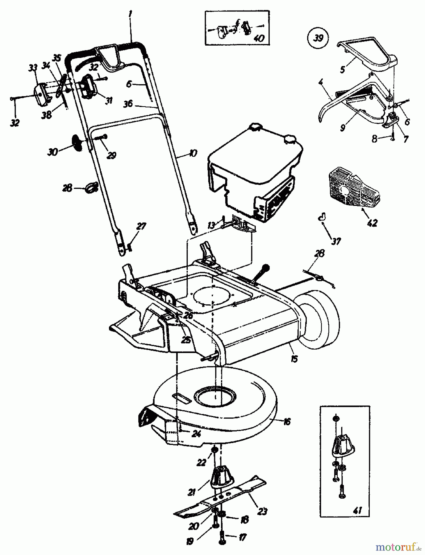  MTD Motormäher mit Antrieb DELUXE 53 S 125-2990  (1985) Grundgerät