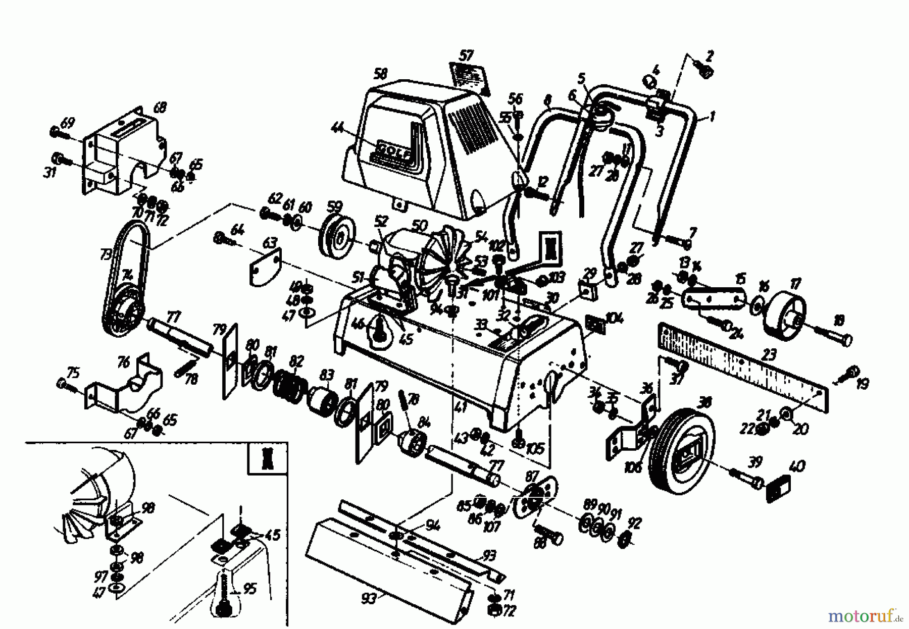  Golf Elektrovertikutierer 135 VE 02645.08  (1986) Grundgerät