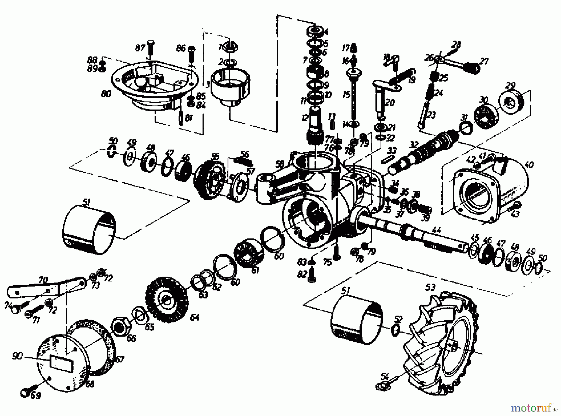  Gutbrod Balkenmäher BM 100-2/G 07507.01  (1988) Getriebe