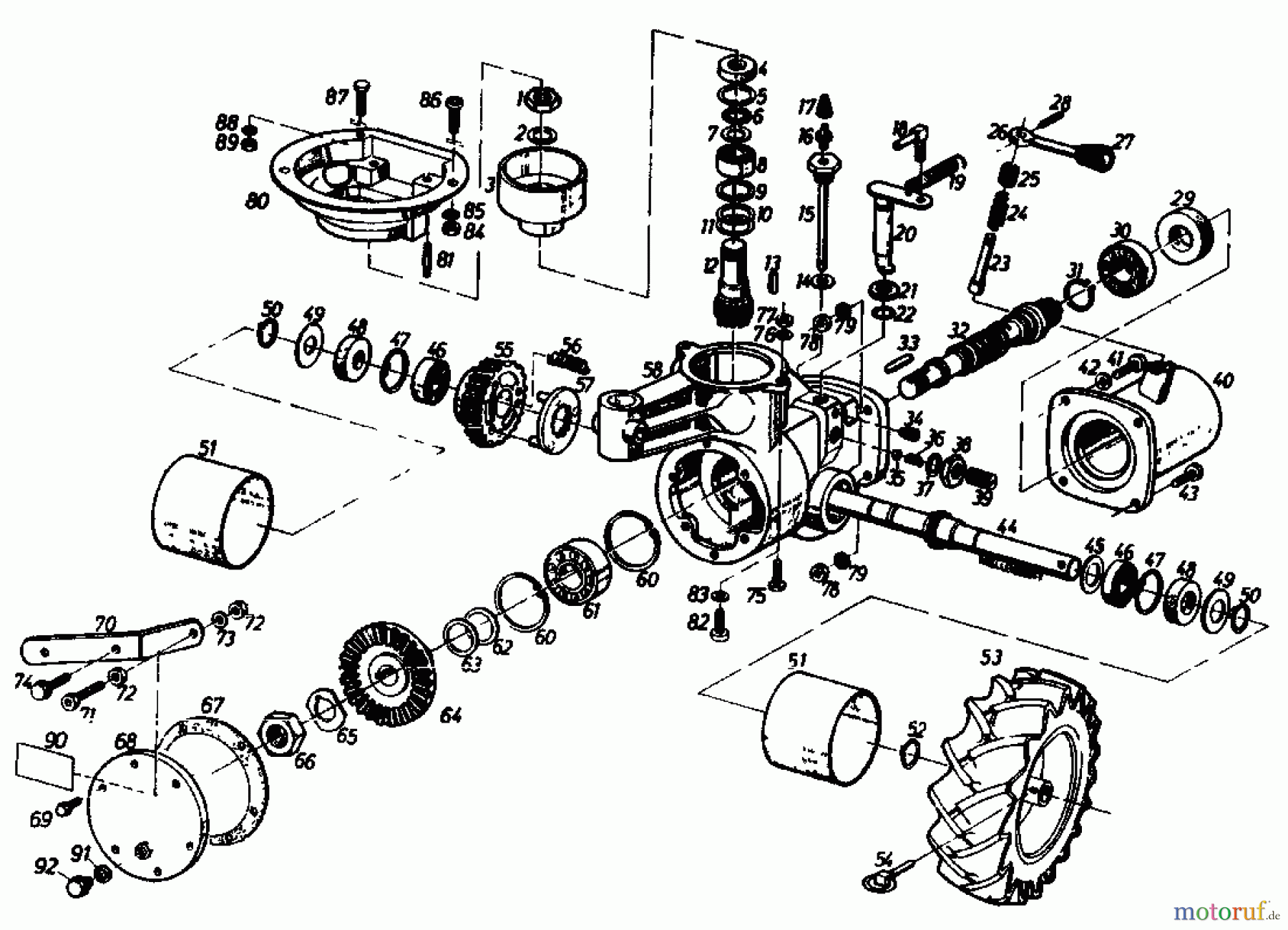  Gutbrod Balkenmäher BM 100-2/G 07507.01  (1989) Getriebe