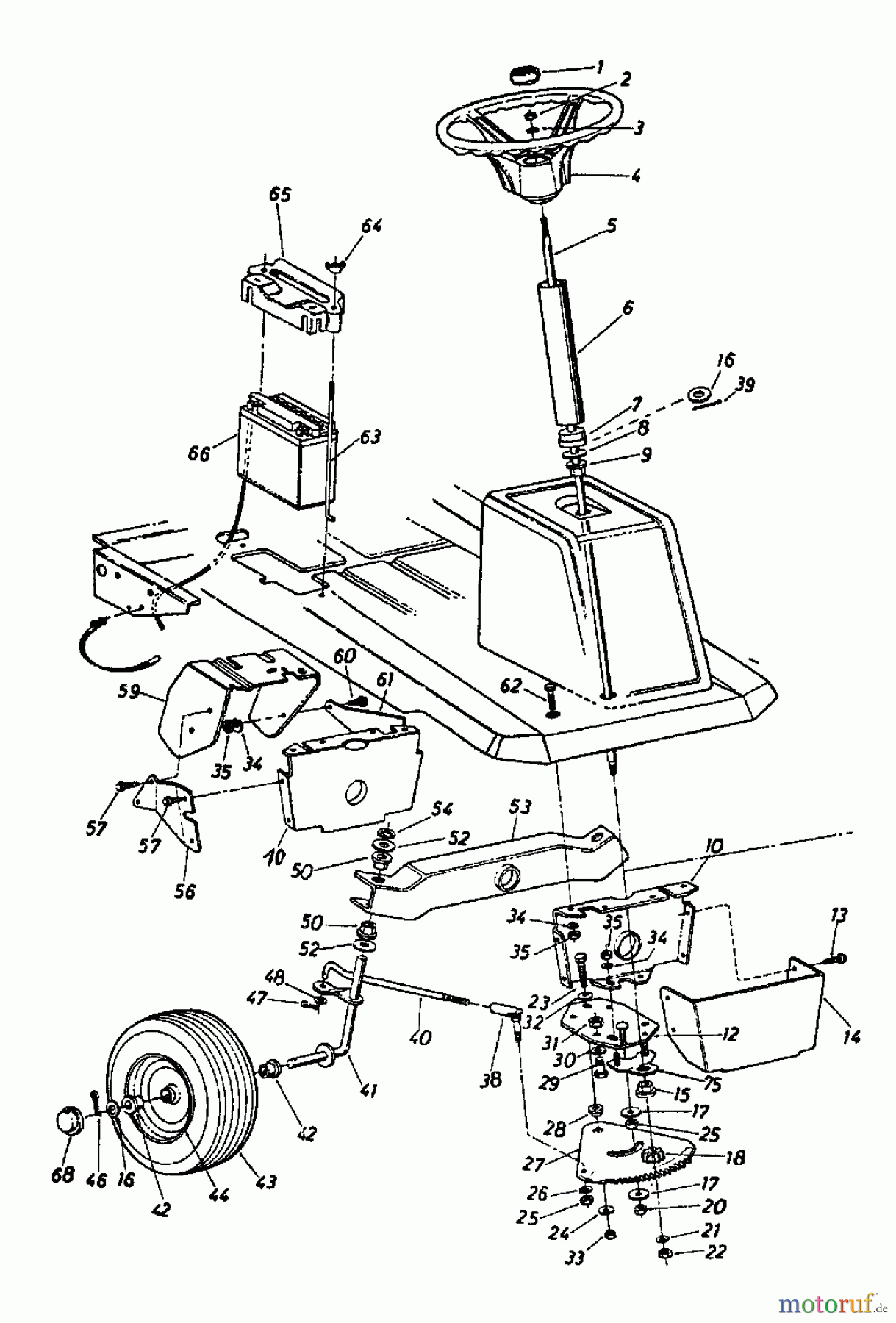  Columbia Rasentraktoren 8/760 HA 130-510C  (1990) Vorderachse