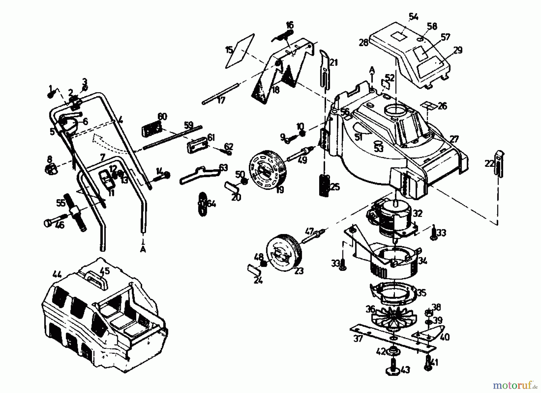  Gutbrod Elektromäher HE 40 02889.04  (1990) Grundgerät