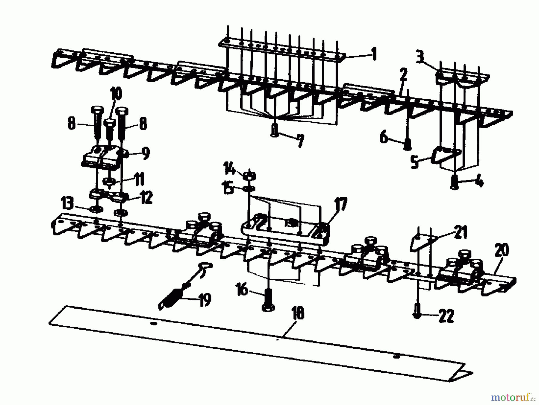  Gutbrod Balkenmäher BM 100 4/BS 07507.02  (1990) Mähbalken