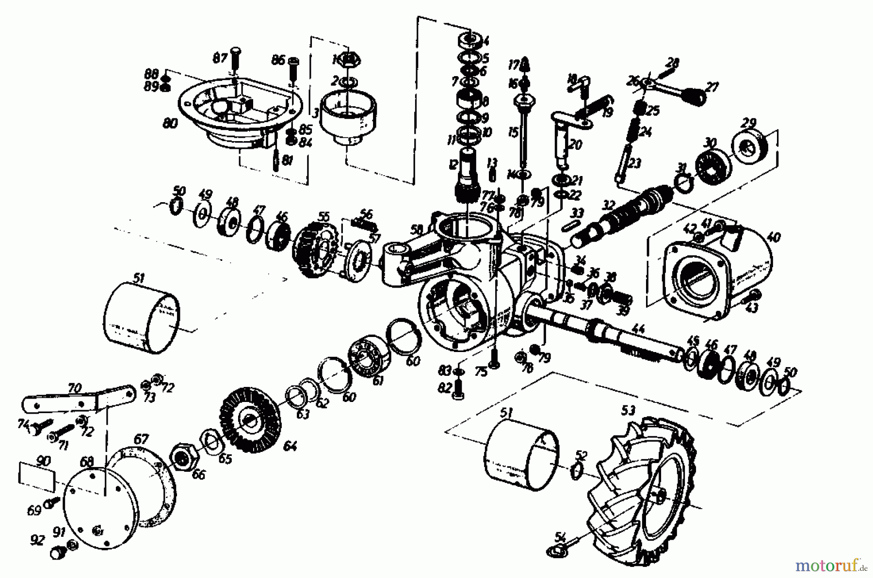  Gutbrod Balkenmäher BM 100 4/BS 07507.02  (1990) Getriebe