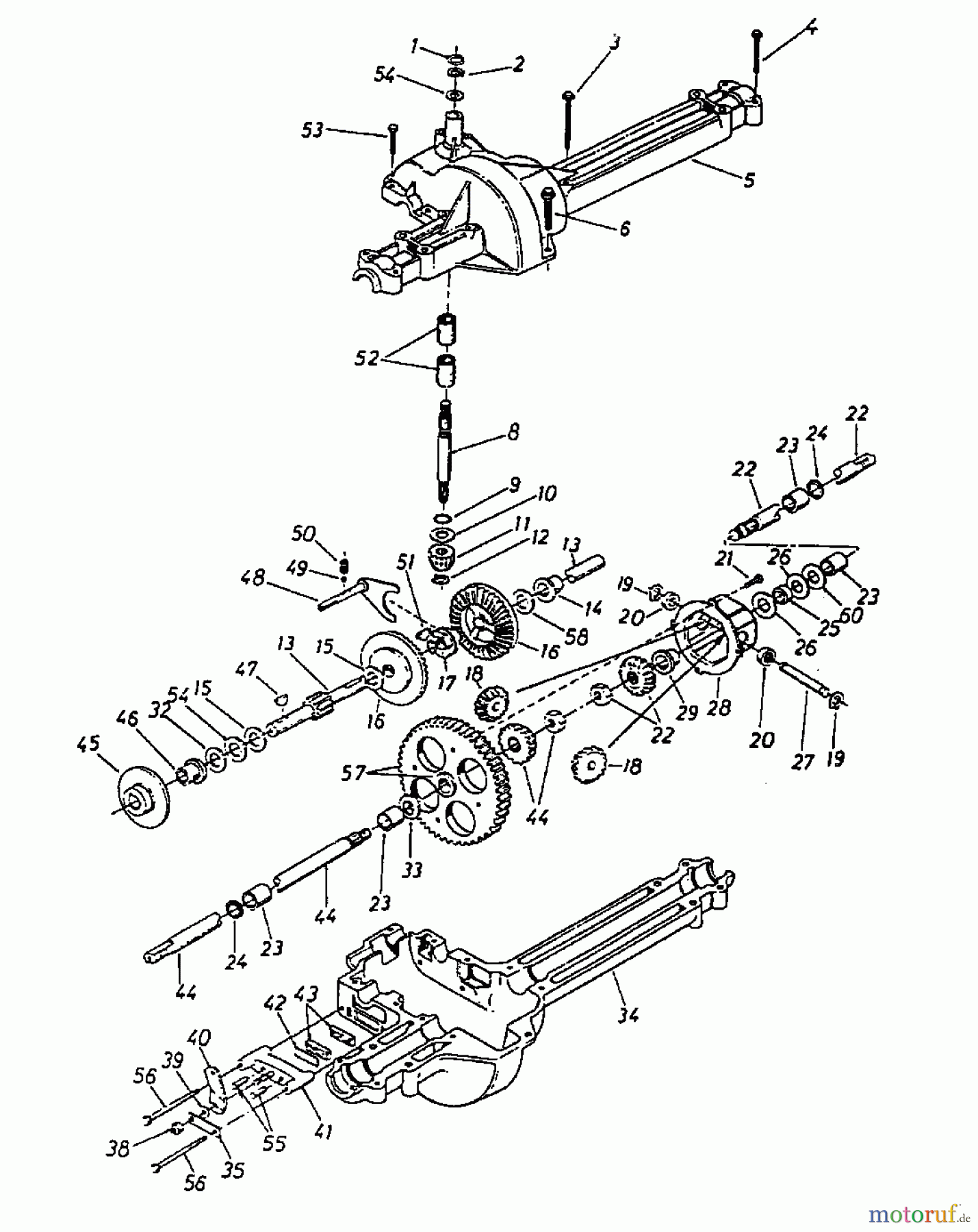  Columbia Rasentraktoren 8/760 HA 131-510C  (1991) Getriebe