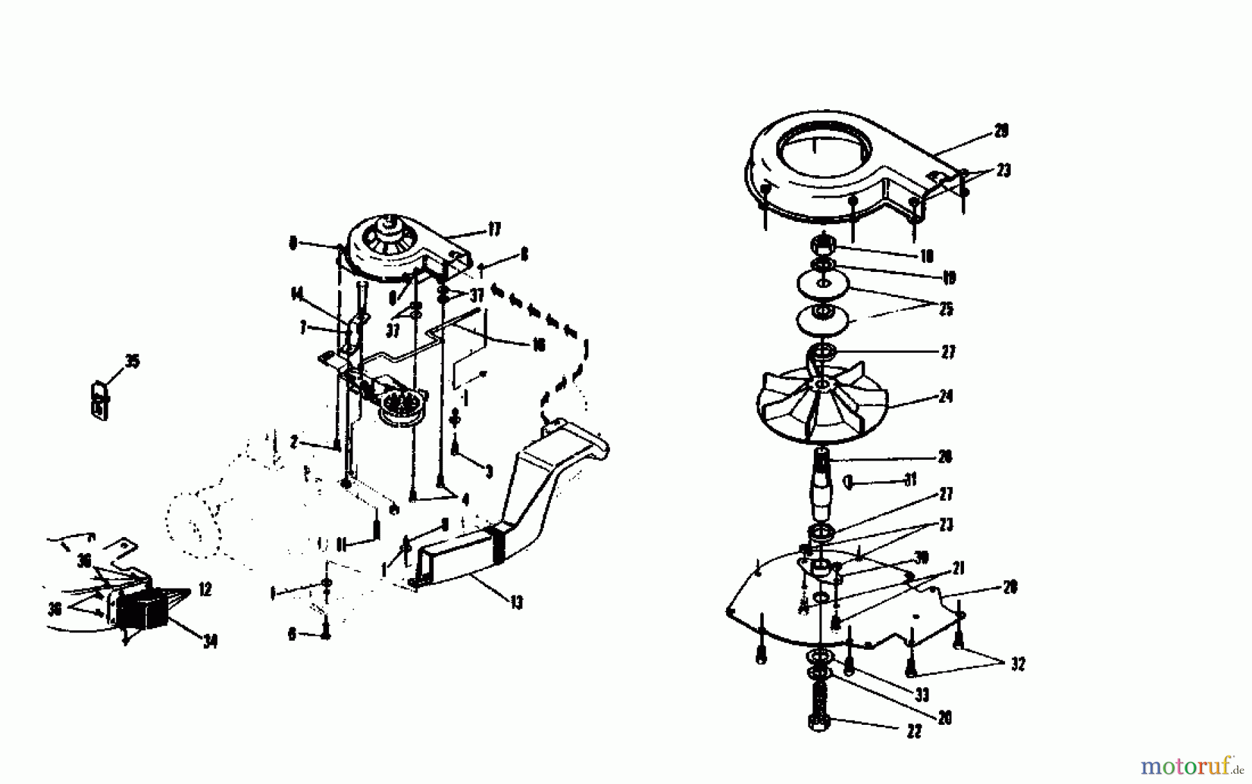  Gutbrod Rasentraktoren RSB 100-12 04015.02  (1993) Gebläsevorrichtung