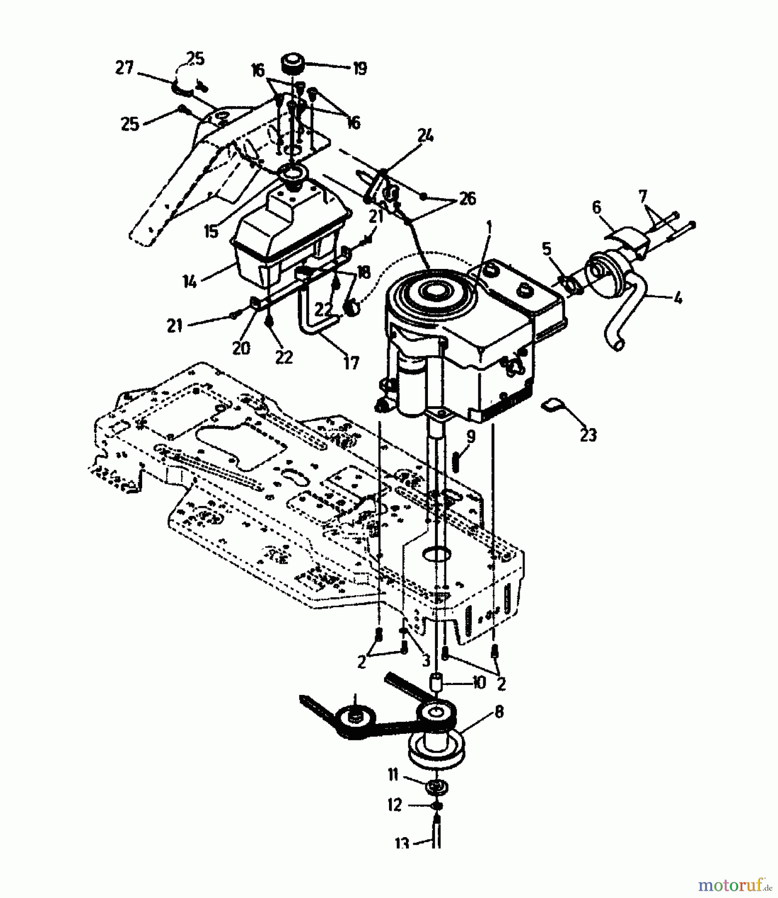  Gutbrod Rasentraktoren RSB 100-12 04015.02  (1991) Motorzubehör