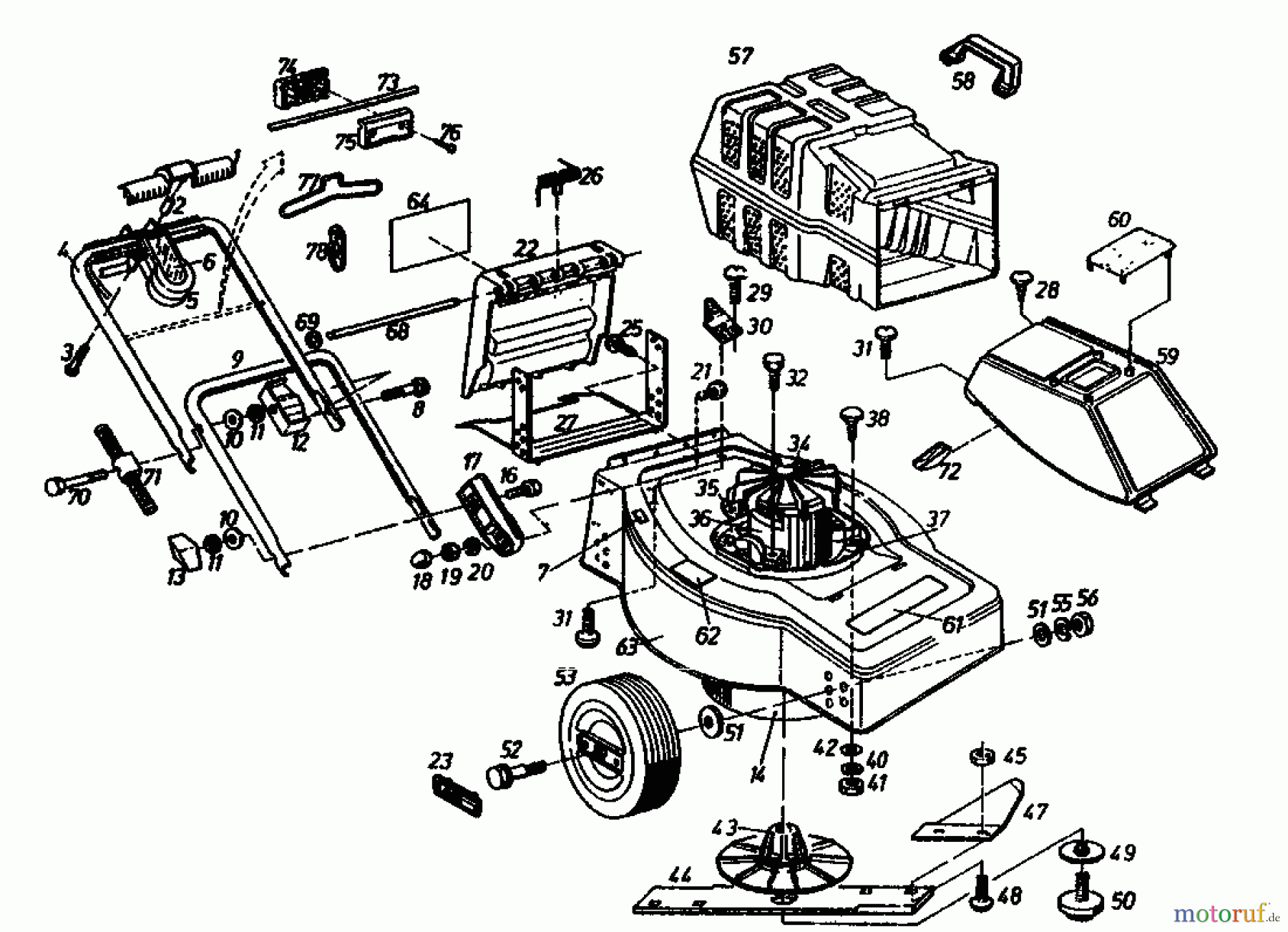  Gutbrod Elektromäher TURBO E 02899.03  (1991) Grundgerät