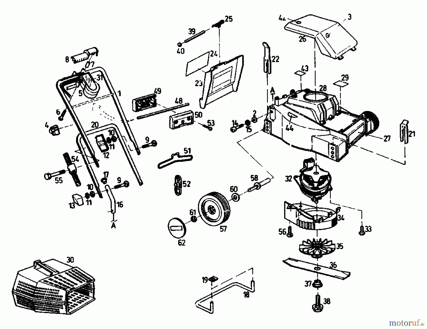  Gutbrod Elektromäher HE 32 02845.07  (1992) Grundgerät