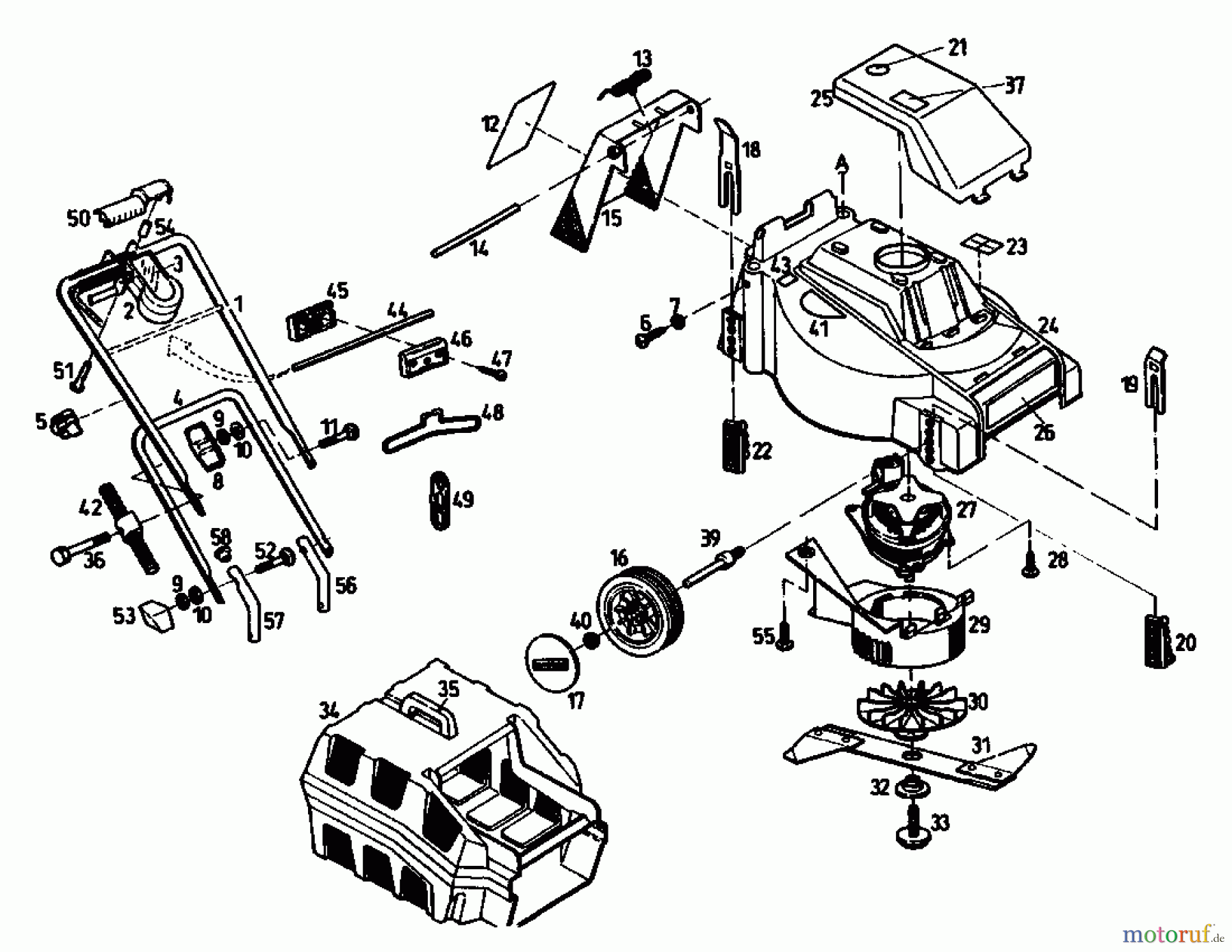  Gutbrod Elektromäher HE 40 Edition line 02806.06  (1992) Grundgerät