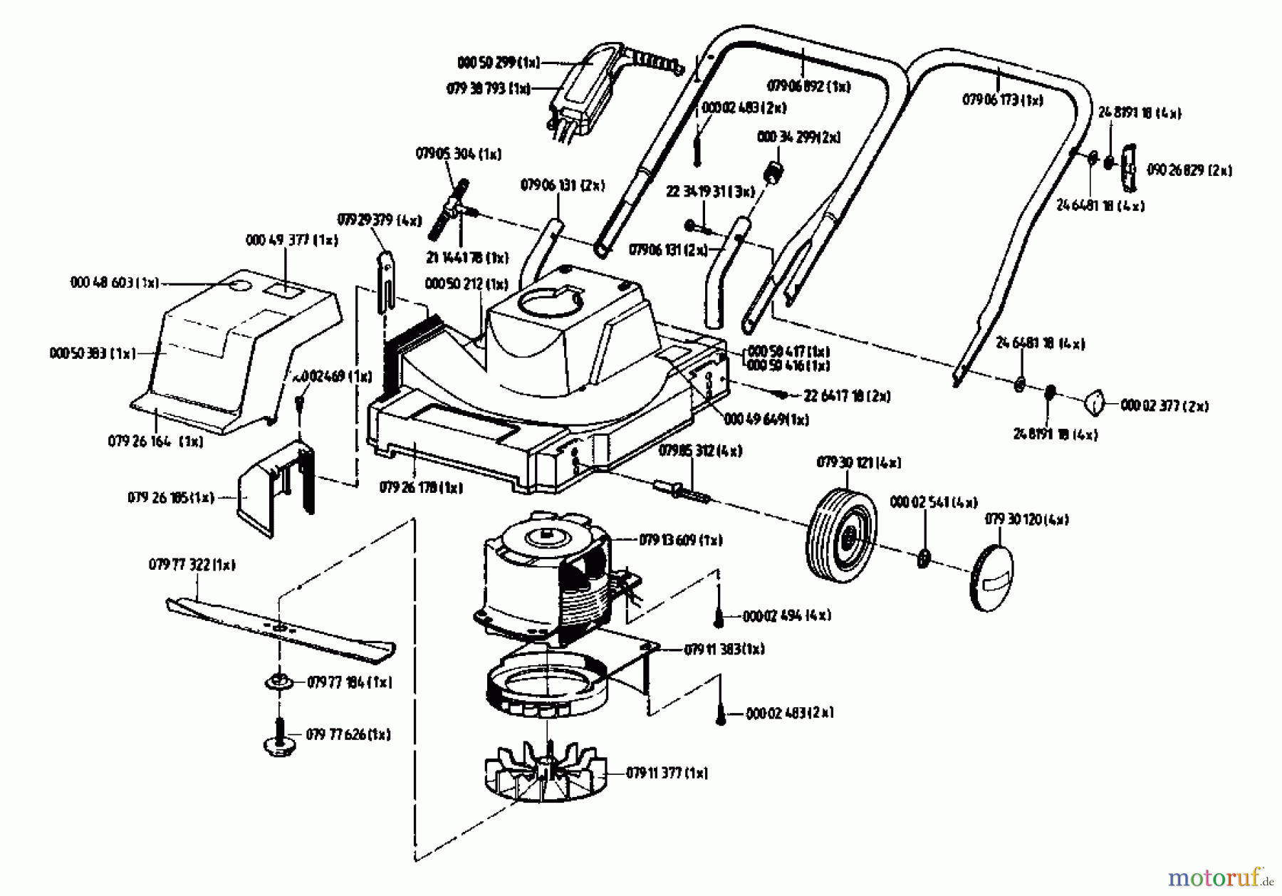  Golf Elektromäher 130 SE 02804.01  (1993) Grundgerät