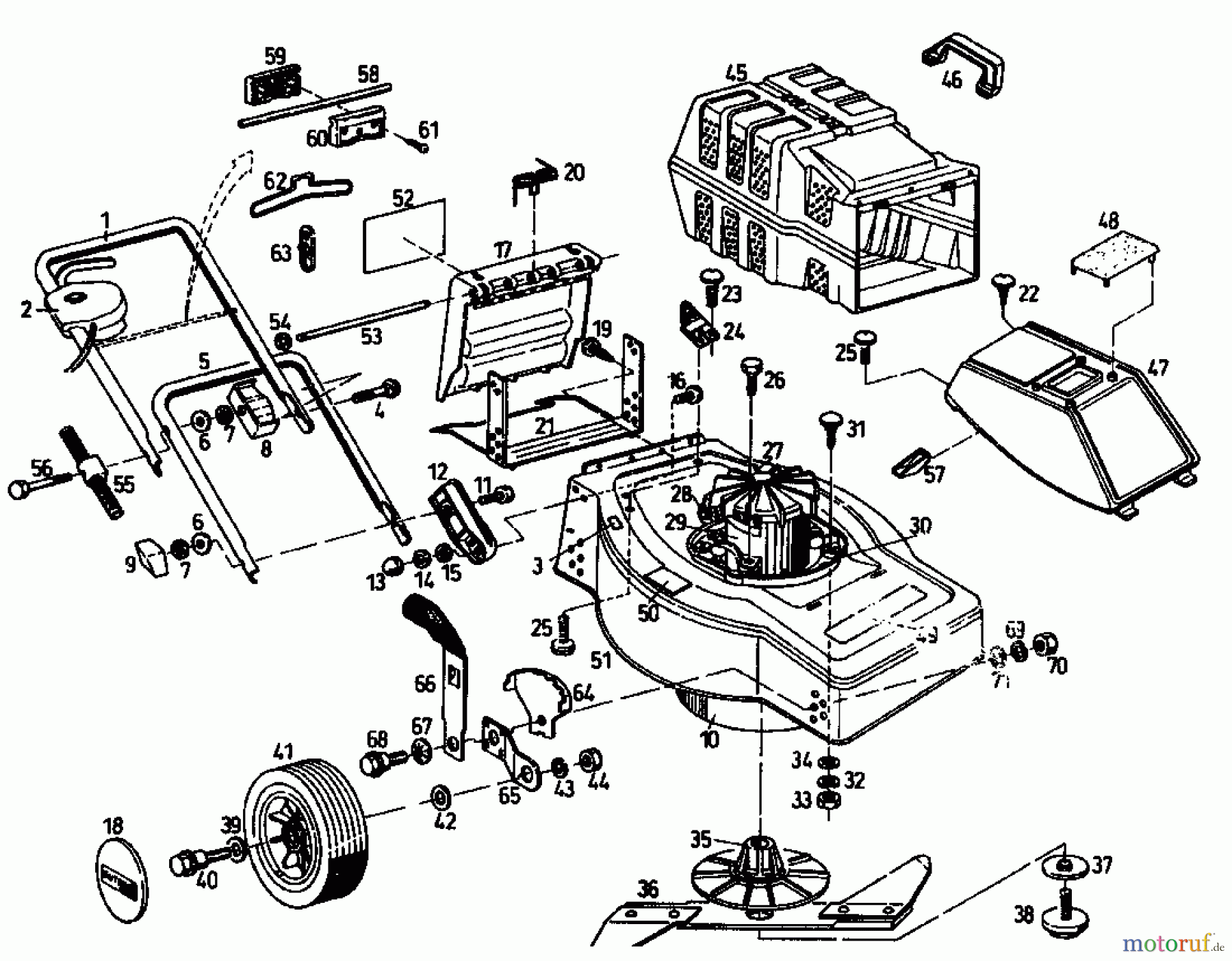  Gutbrod Elektromäher TURBO HE 02899.07  (1993) Grundgerät