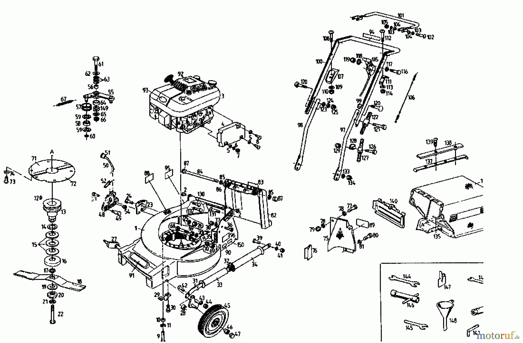  Gutbrod Motormäher mit Antrieb MH 534 PR 04017.03  (1993) Grundgerät
