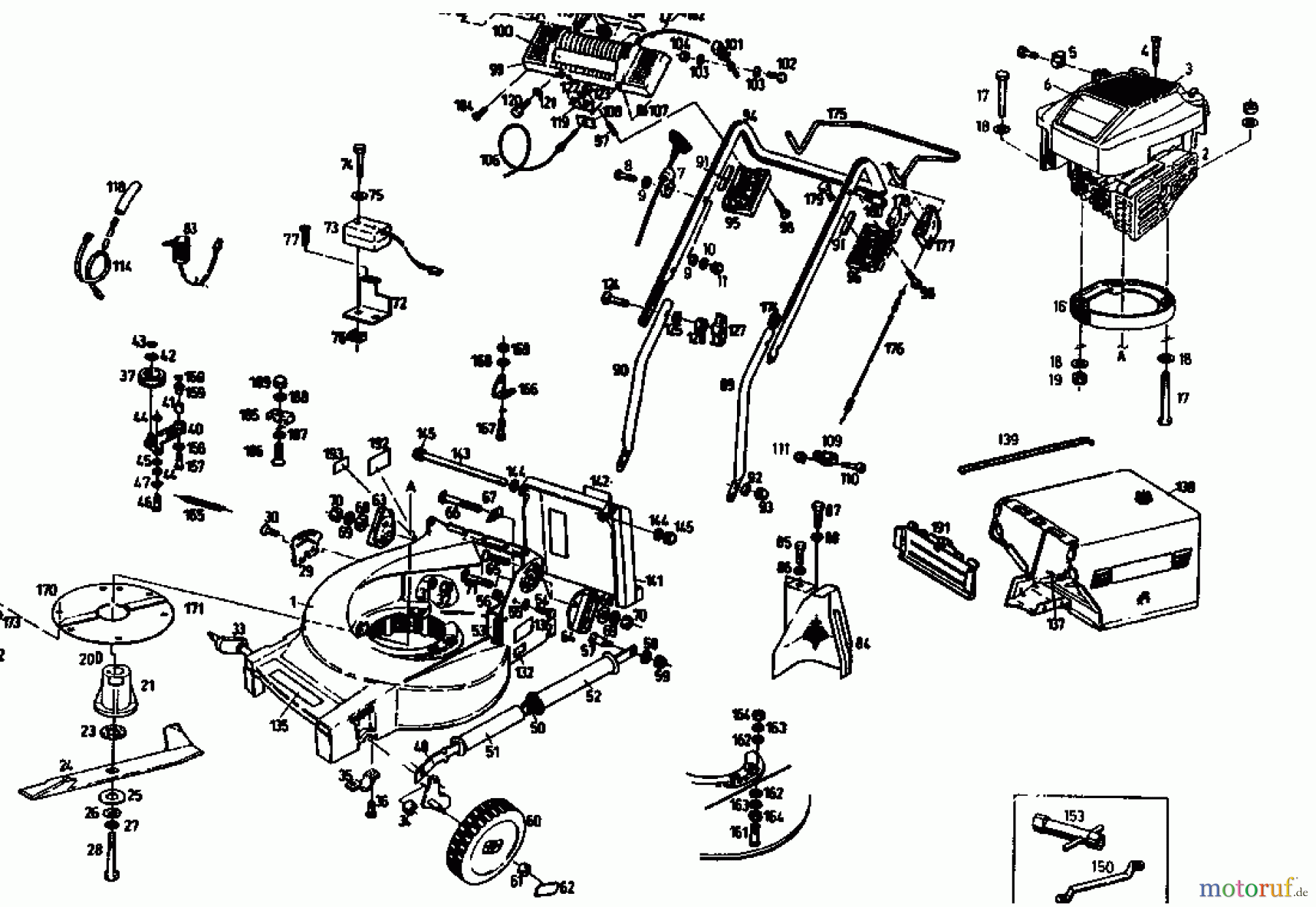  Gutbrod Motormäher mit Antrieb MH 454 REB 04006.08  (1993) Grundgerät