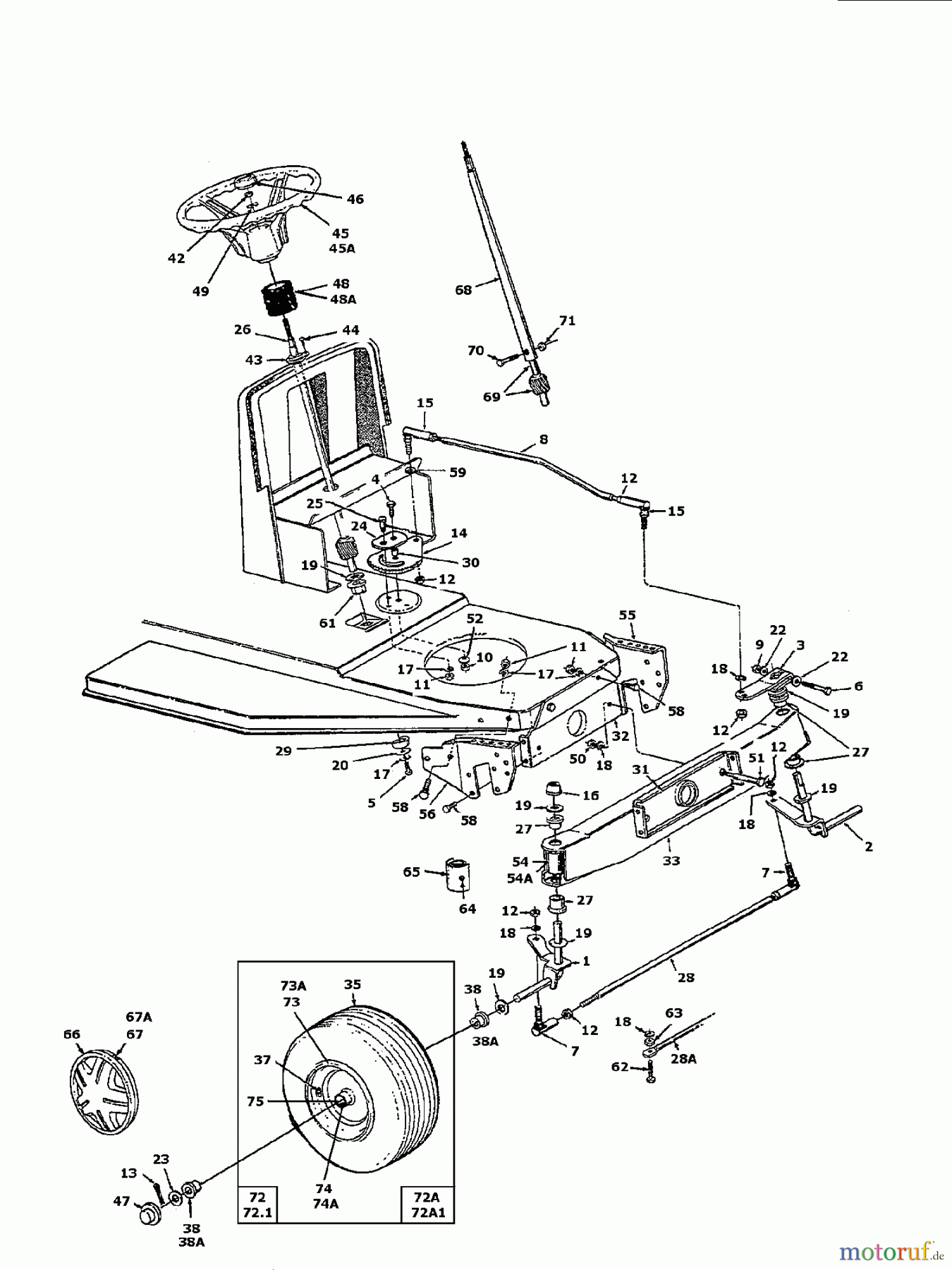  Gardol Rasentraktoren 12/91 133I471E668  (1993) Vorderachse