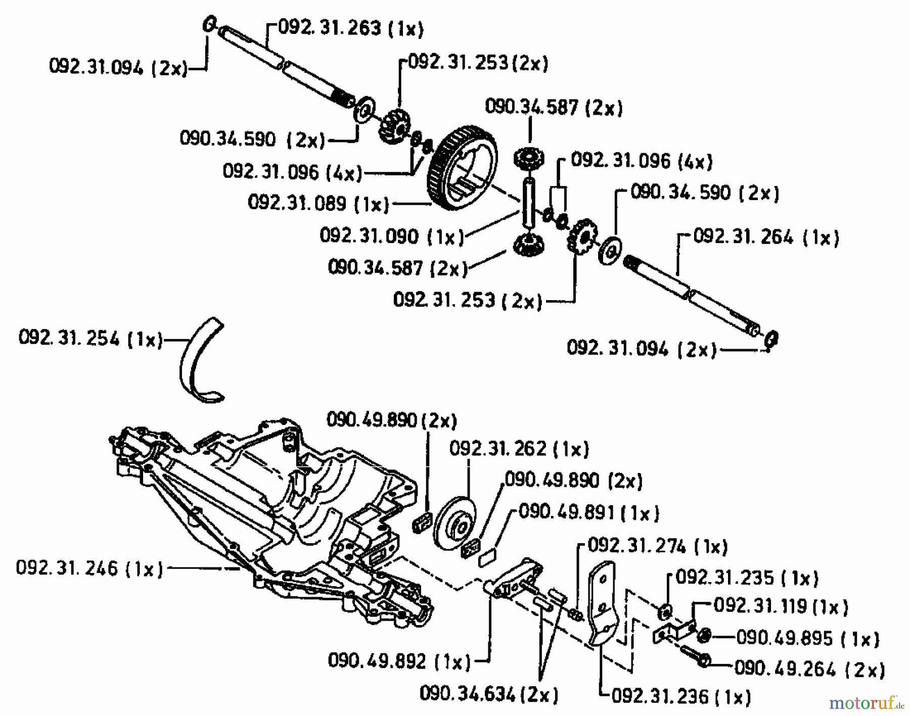  Gutbrod Rasentraktoren RSB 80-12 00097.07  (1994) Getriebe