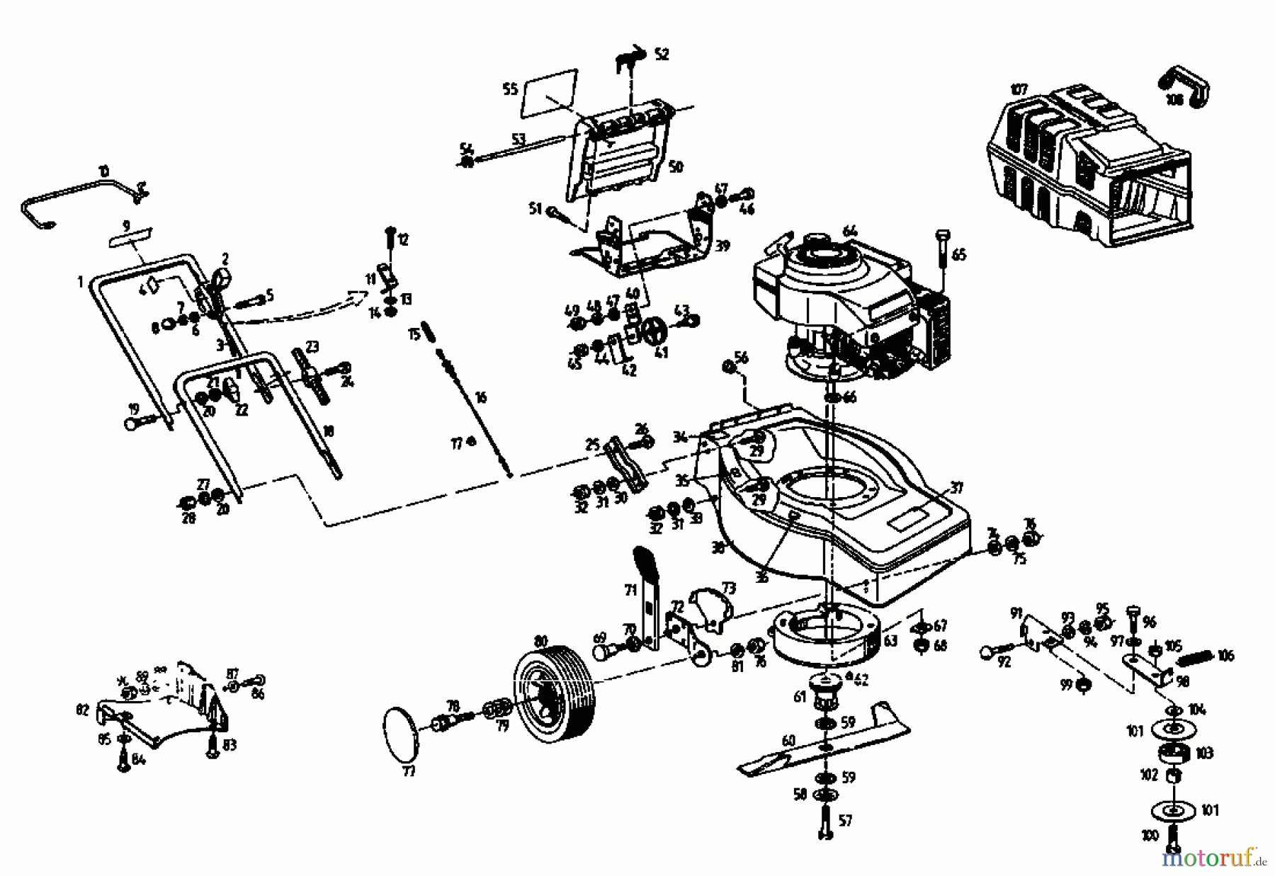  Diana Motormäher mit Antrieb 45 BA 04025.01  (1994) Grundgerät