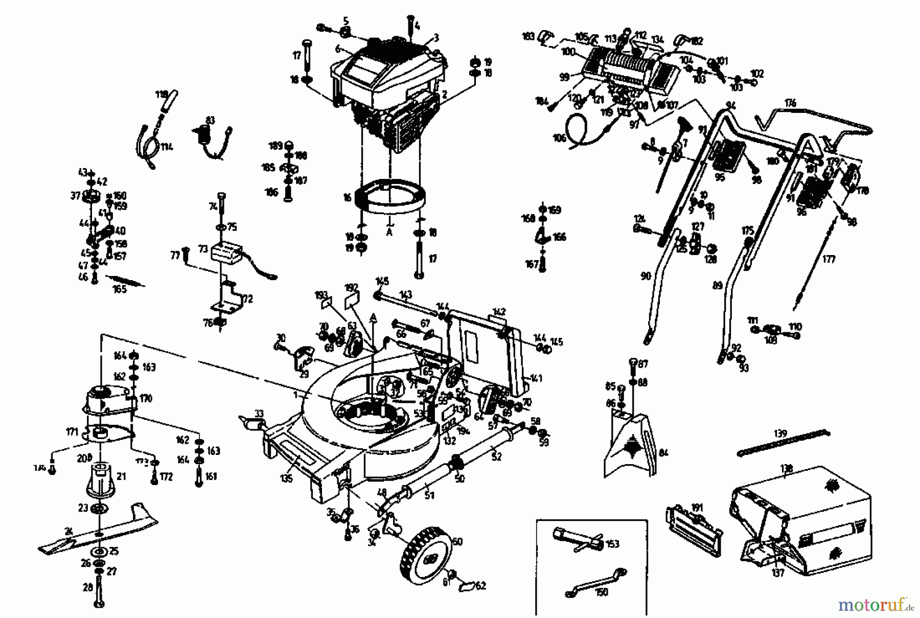  Gutbrod Motormäher mit Antrieb MH 454 RB 04006.07  (1994) Grundgerät