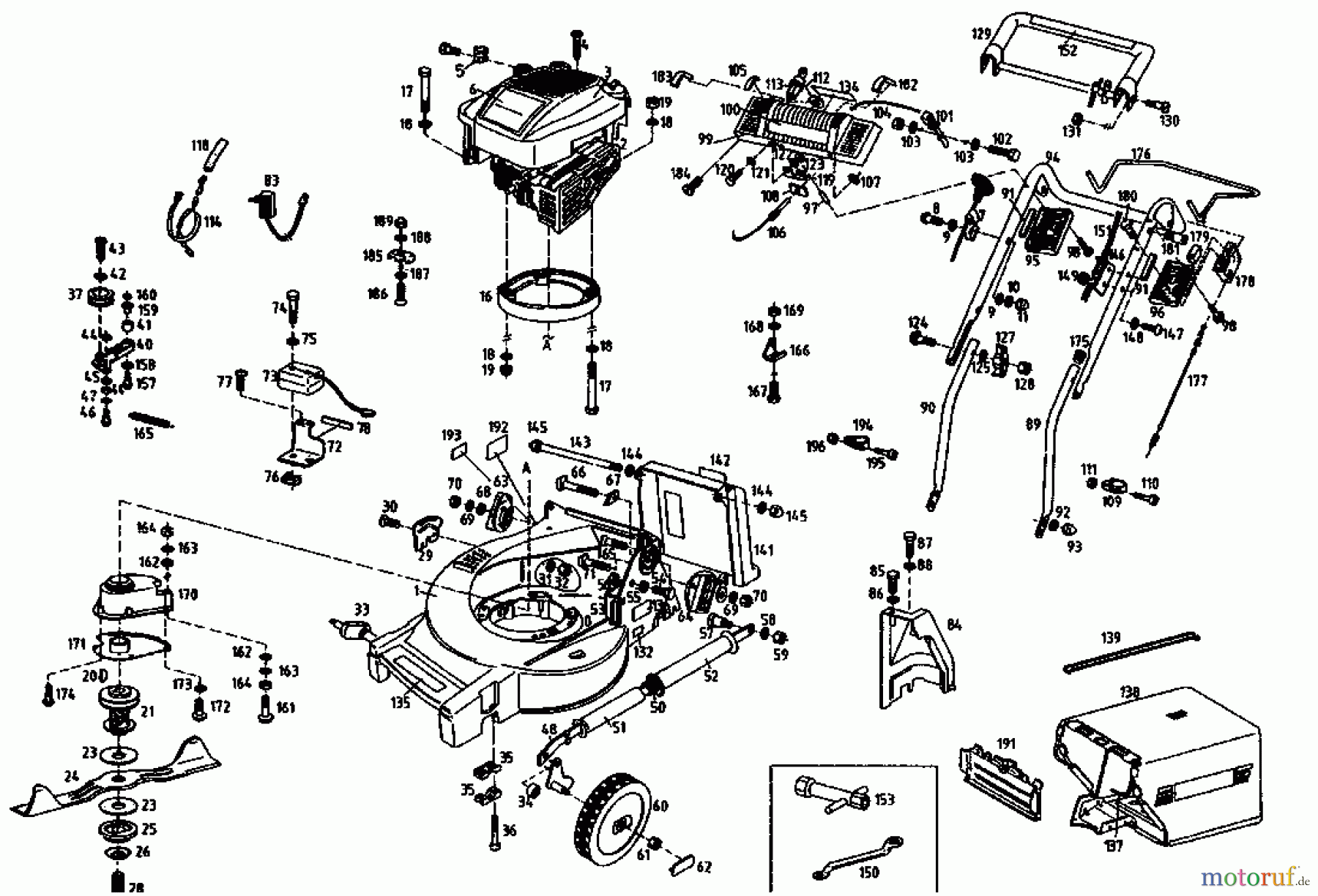  Gutbrod Motormäher mit Antrieb MH 454 RBE 04024.01  (1995) Grundgerät