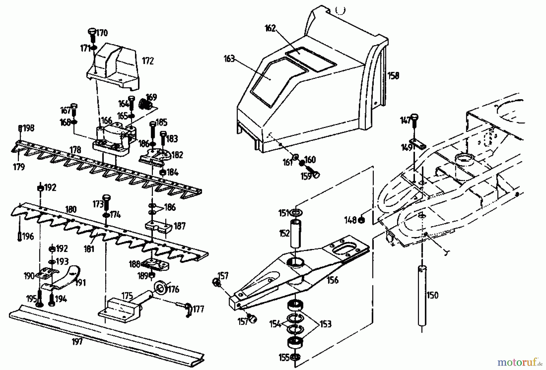  Gutbrod Balkenmäher BM 710 07515.03  (1995) Mähantrieb, Mähbalken