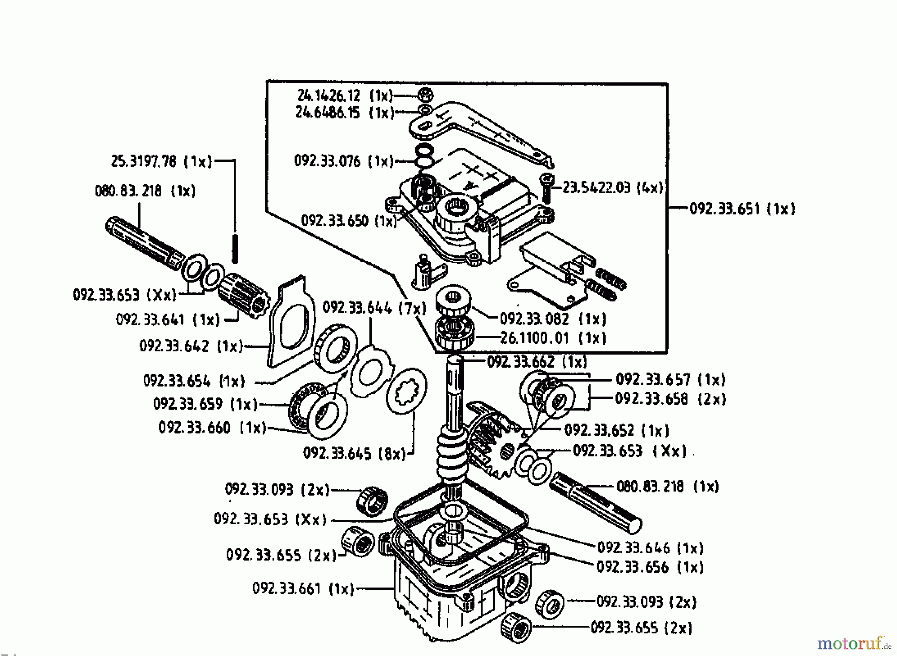  Golf Balkenmäher 370 BMR 4 07510.05  (1995) Getriebe