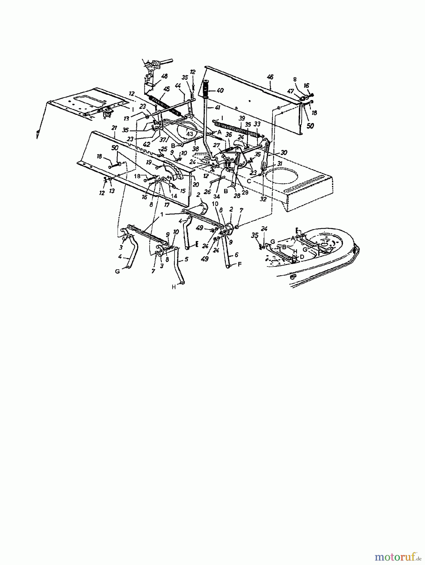  Raiffeisen Rasentraktoren 114 N 134S671G628  (1994) Mähwerksaushebung