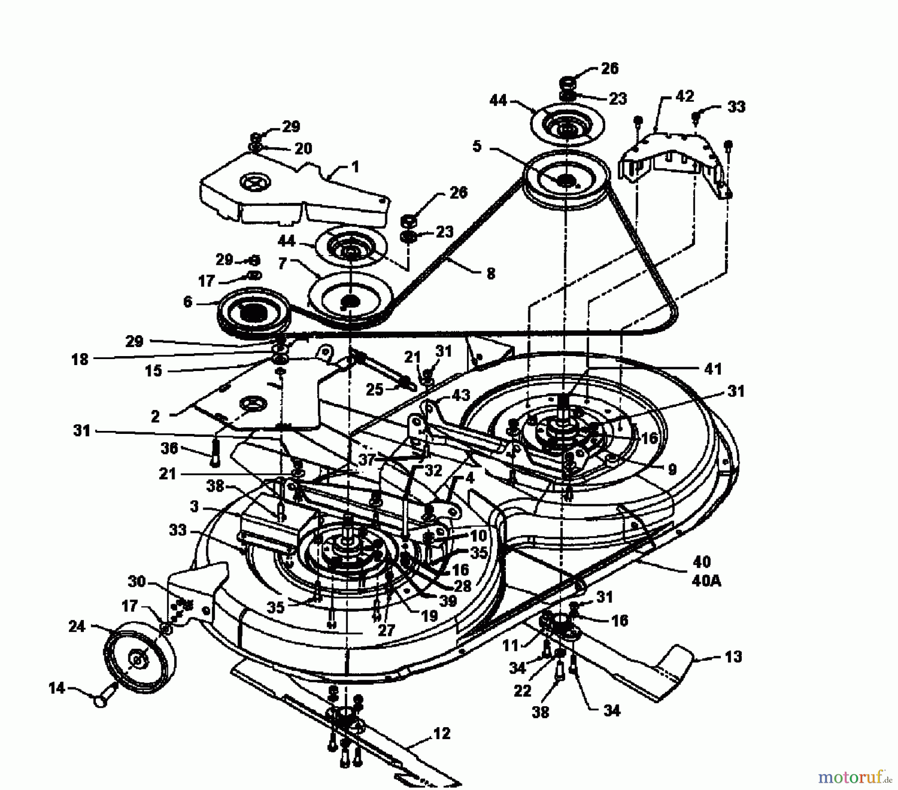  Bricolage Rasentraktoren 130/102 136N762N615  (1996) Mähwerk N (40