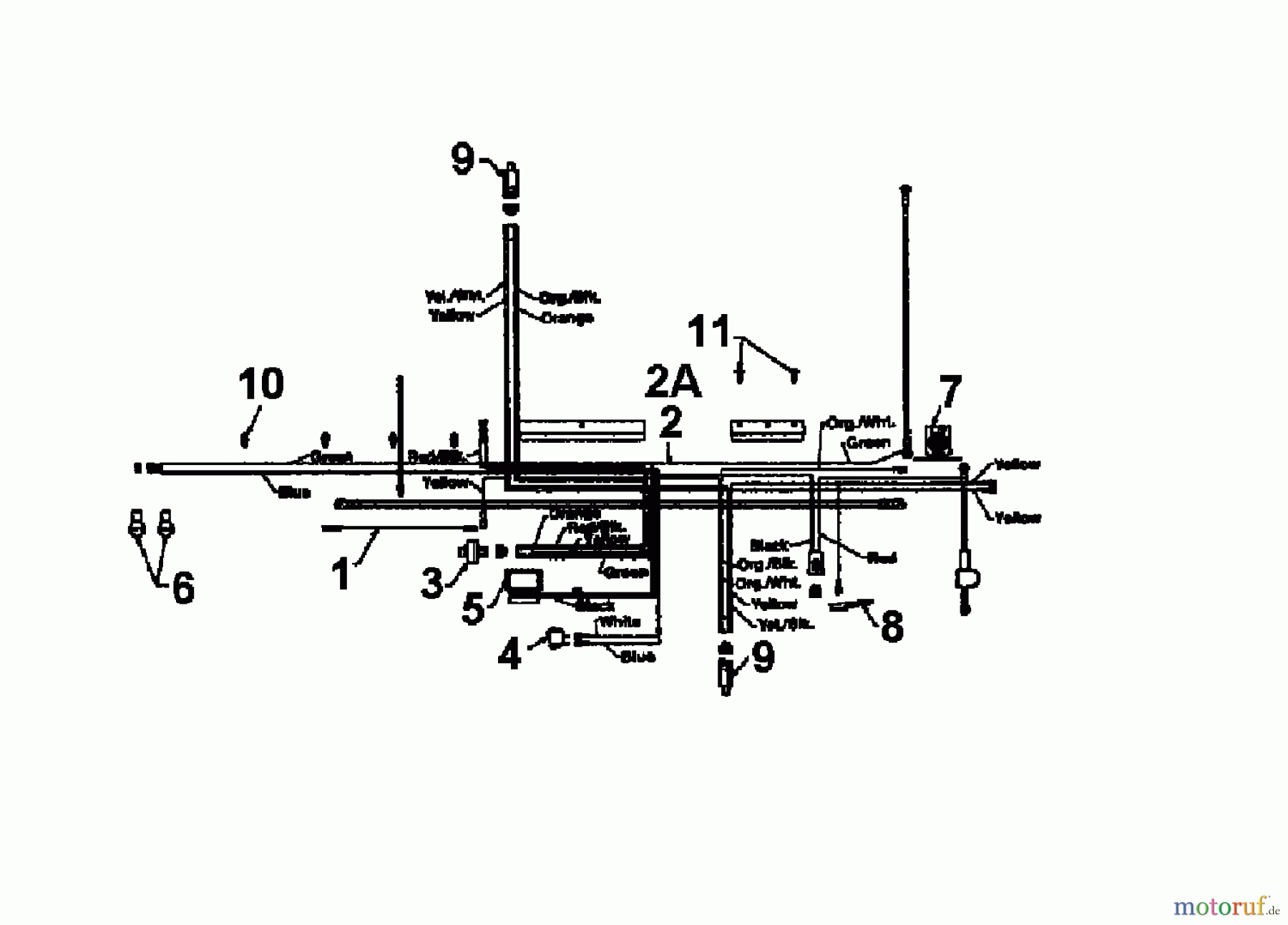  MTD Rasentraktoren B 145 136M675F678  (1996) Schaltplan Einzylinder