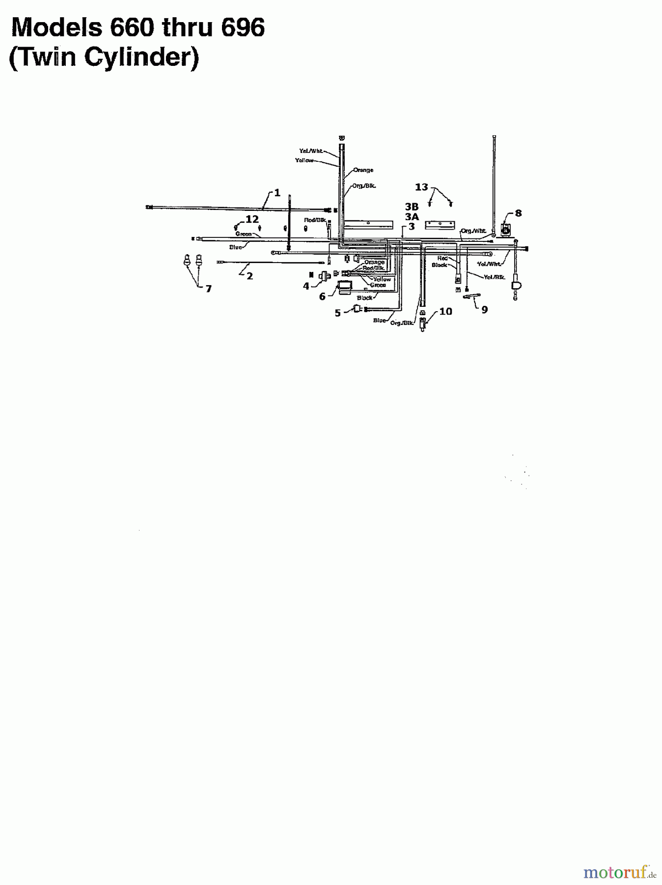  Raiffeisen Rasentraktoren RMS 16-107 135T694G628  (1995) Schaltplan 2 Zylinder