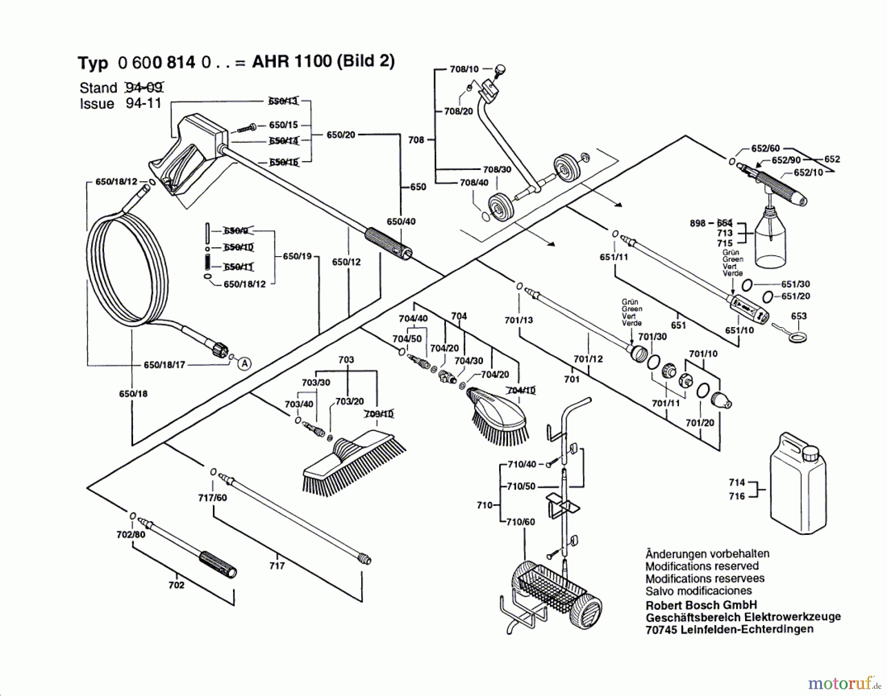  Bosch Wassertechnik Hochdruckreiniger AHR 1100 Seite 2