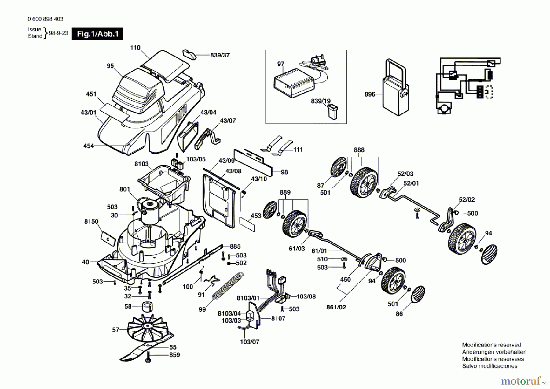  Bosch Gartengeräte Rasenmäher ARM 32-17 ACCU Seite 1