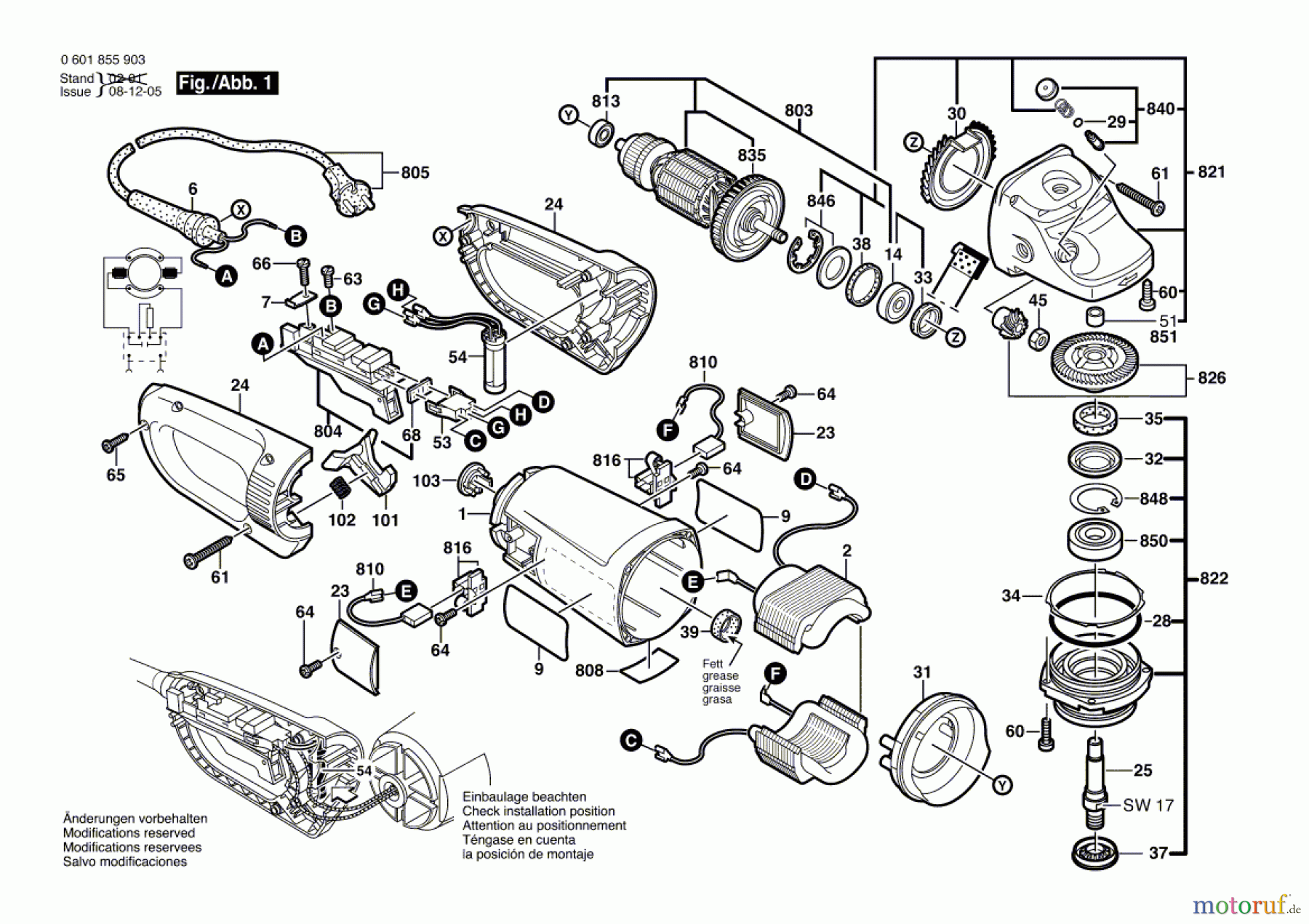  Bosch Werkzeug Winkelschleifer GWS 26-180 JB Seite 1