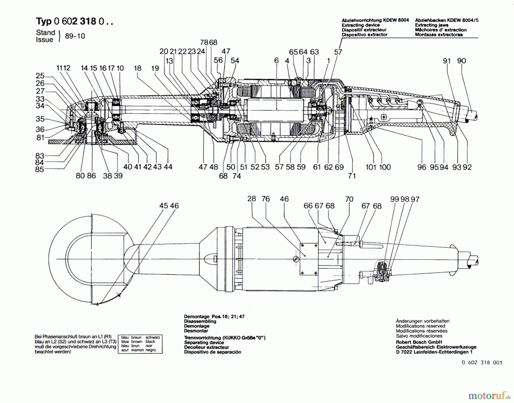  Bosch Werkzeug Winkelschleifer ---- Seite 1