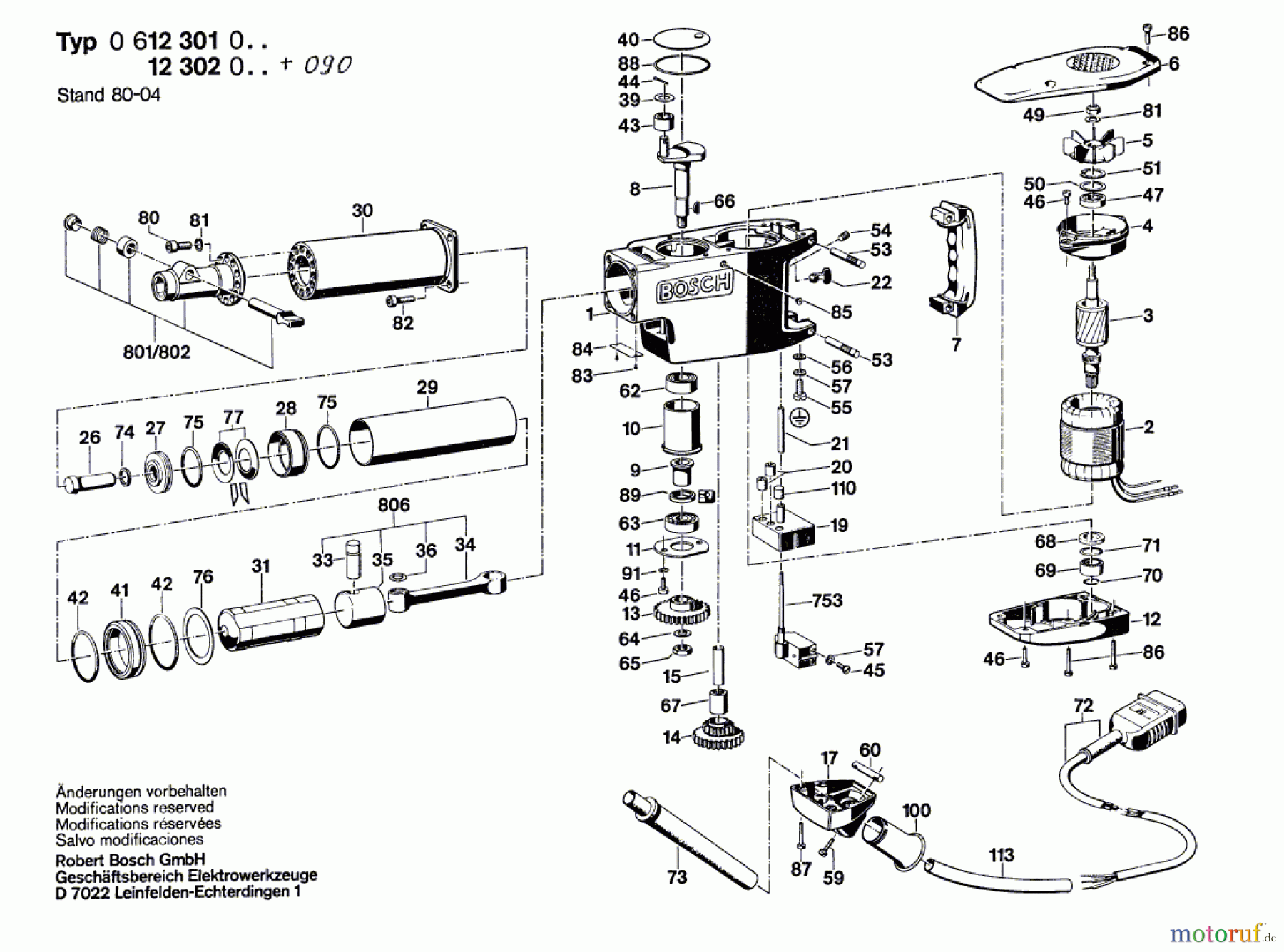  Bosch Werkzeug Gw-Schlaghammer ---- Seite 1