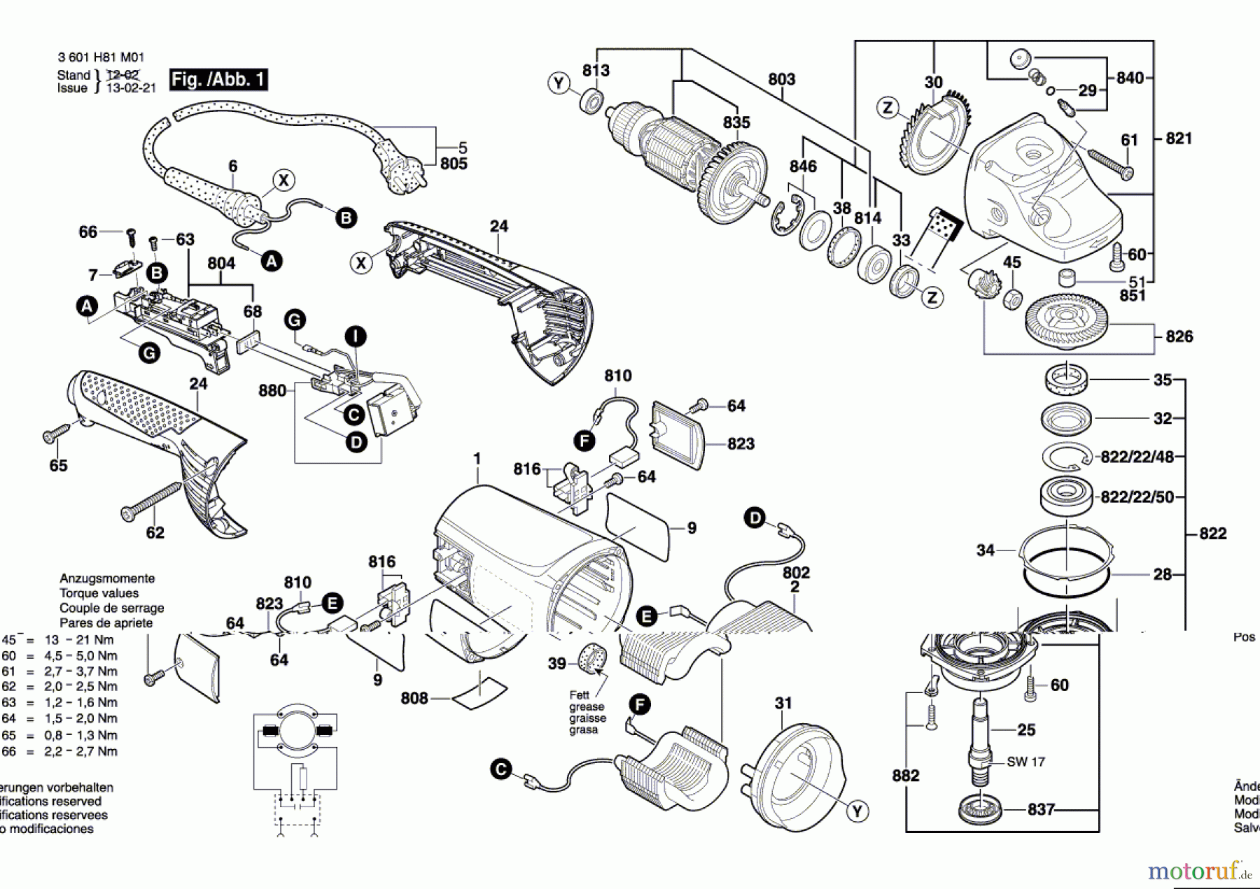  Bosch Werkzeug Winkelschleifer GWS 22-230 JH Seite 1