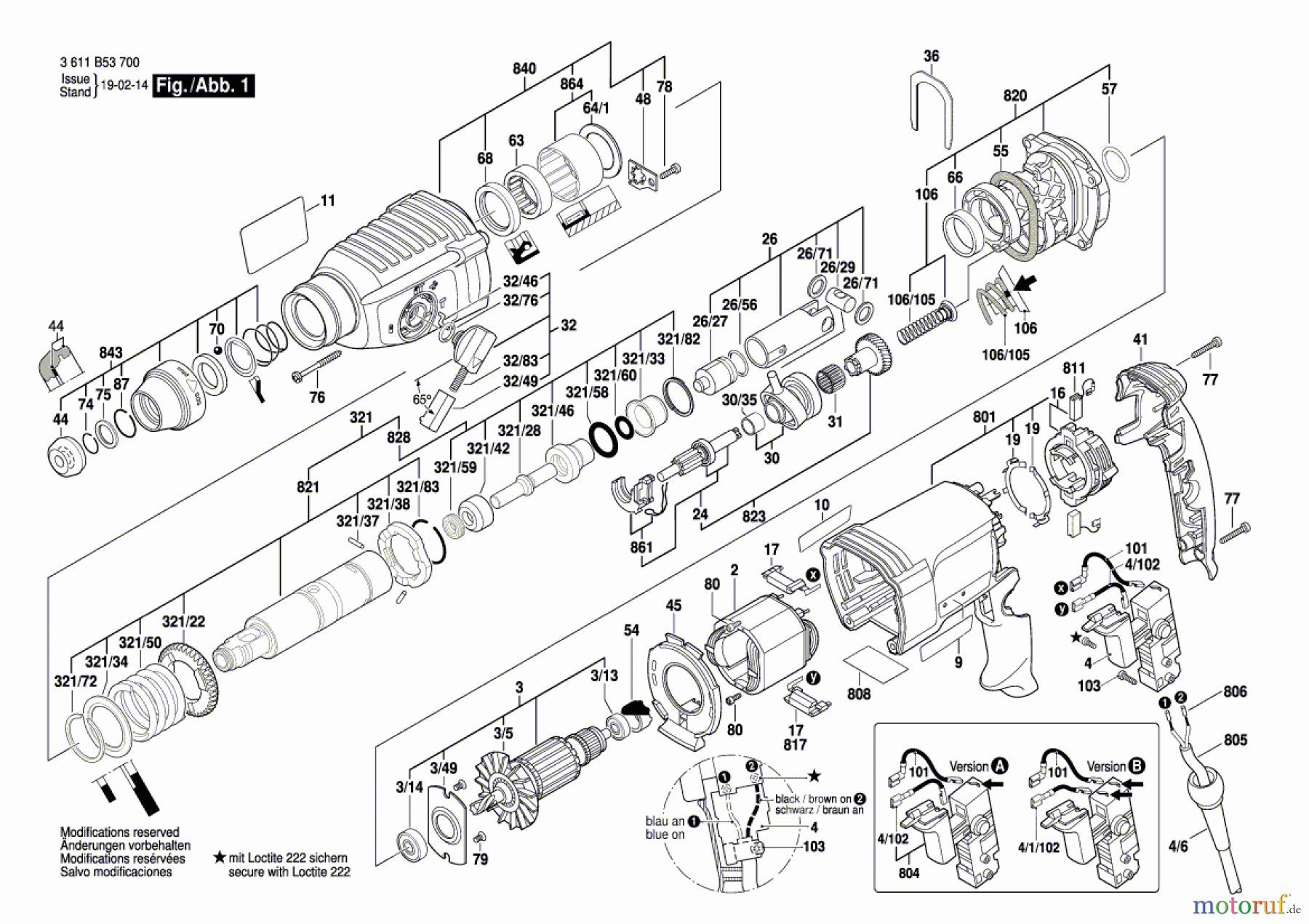  Bosch Werkzeug Bohrhammer GBH 2-26 DRE Seite 1