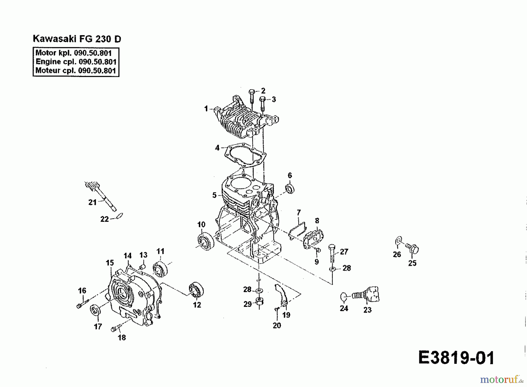  Gutbrod Einachser G 550 00026.02  (1990) Rumpfmotor